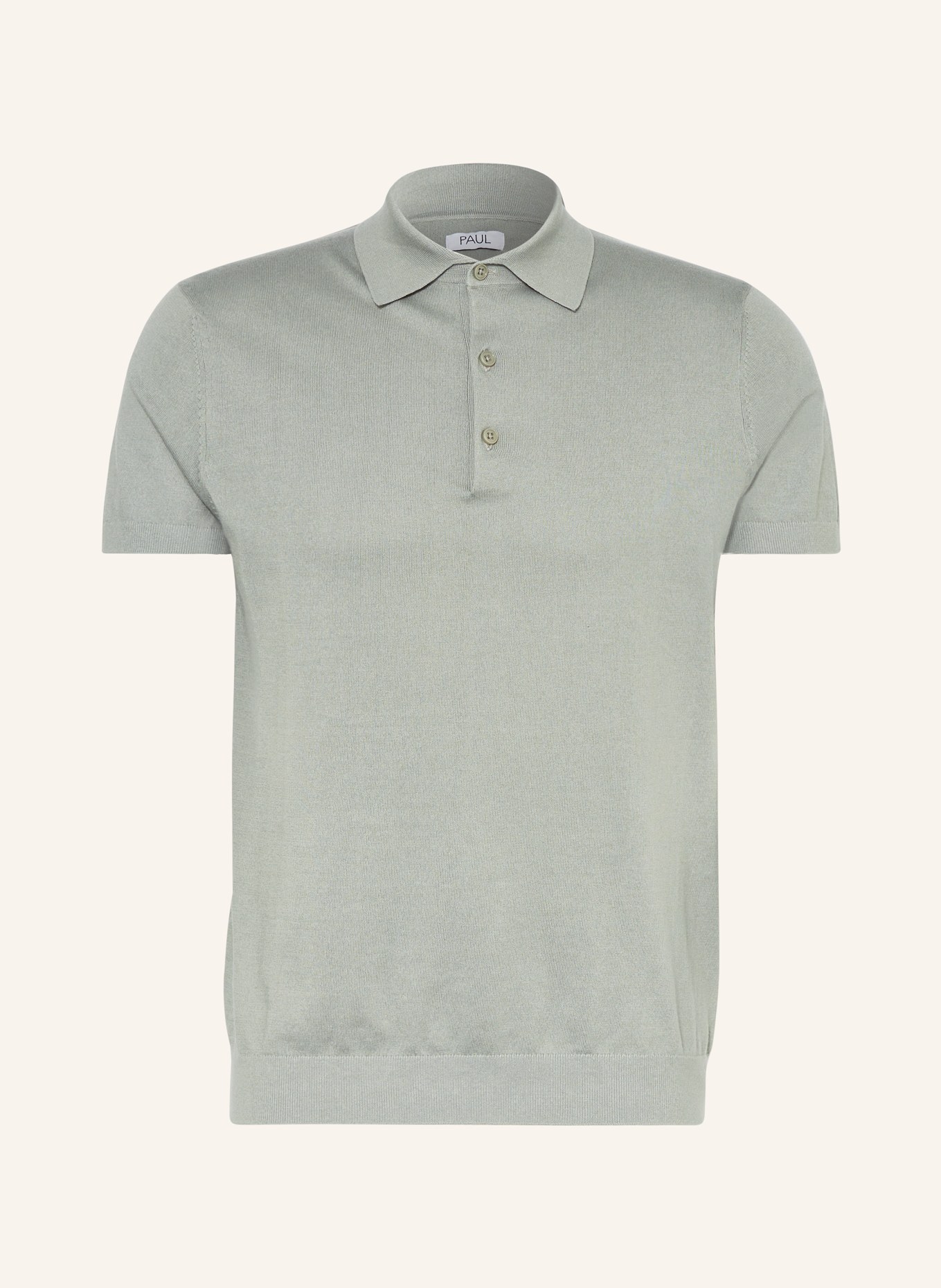 PAUL Knitted polo shirt, Color: LIGHT GREEN (Image 1)