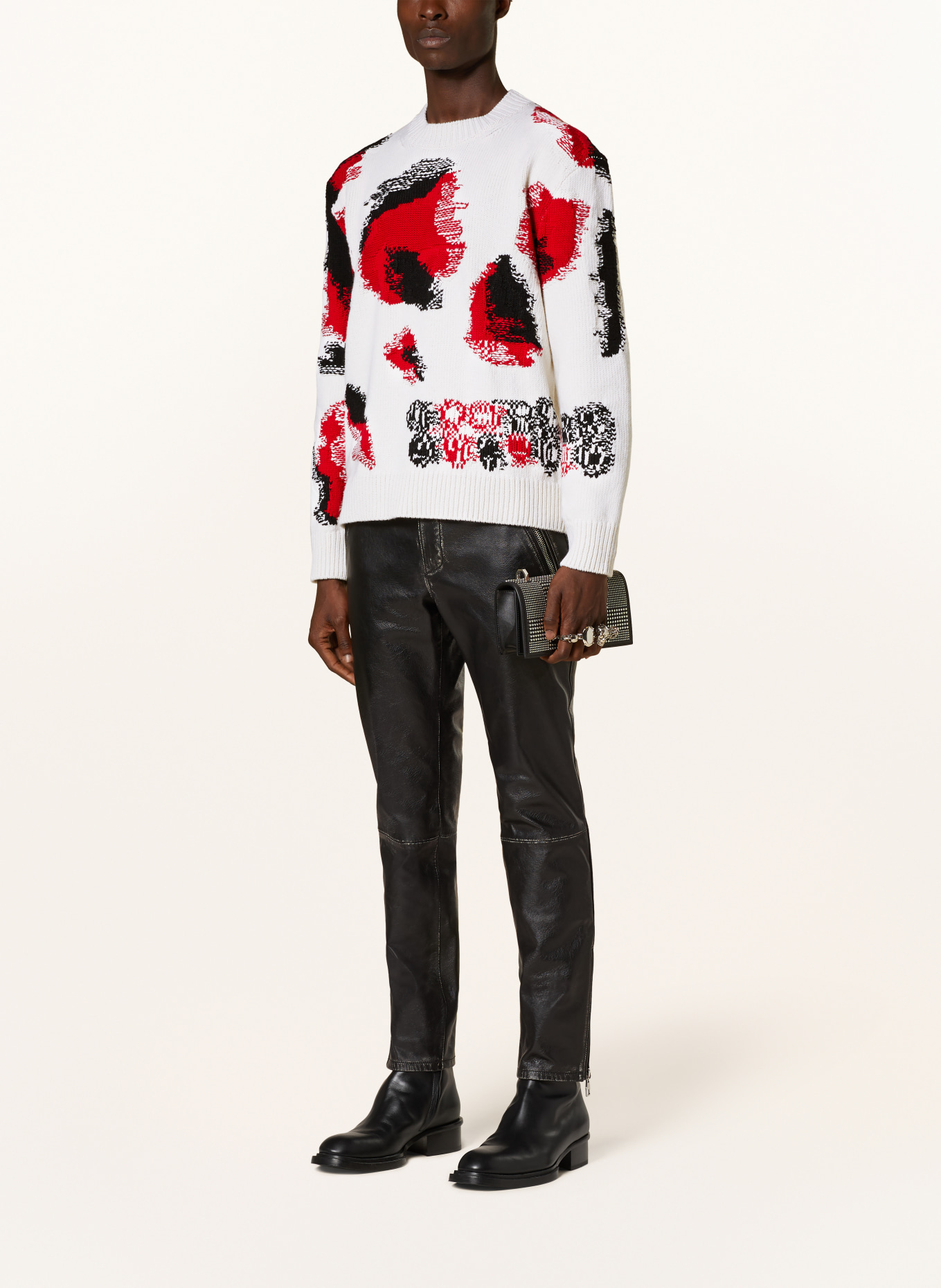 Alexander McQUEEN Sweater, Color: CREAM/ DARK RED/ BLACK (Image 2)