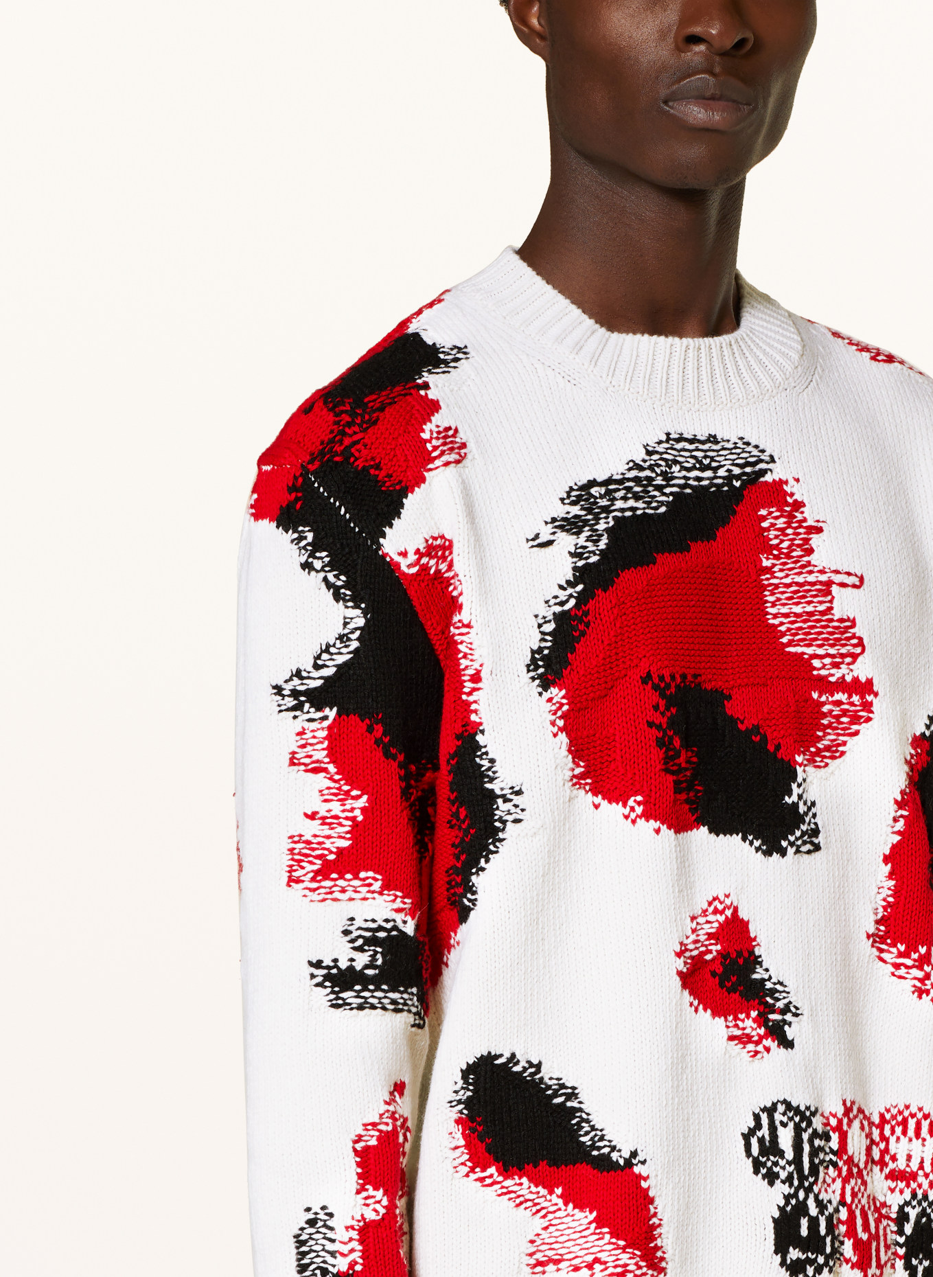Alexander McQUEEN Sweater, Color: CREAM/ DARK RED/ BLACK (Image 4)