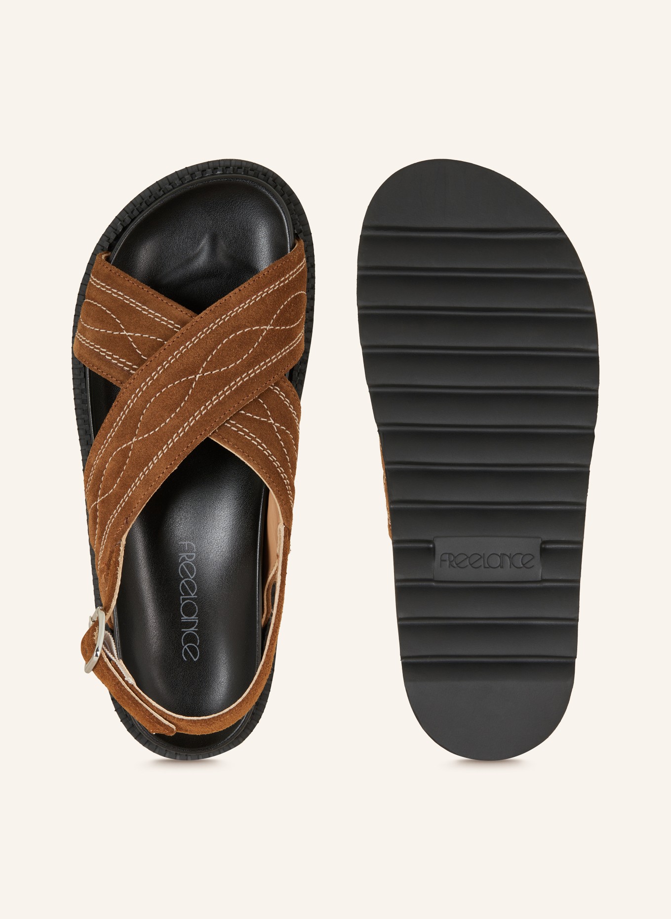 FREE LANCE Sandals TRINITY, Color: BROWN (Image 5)