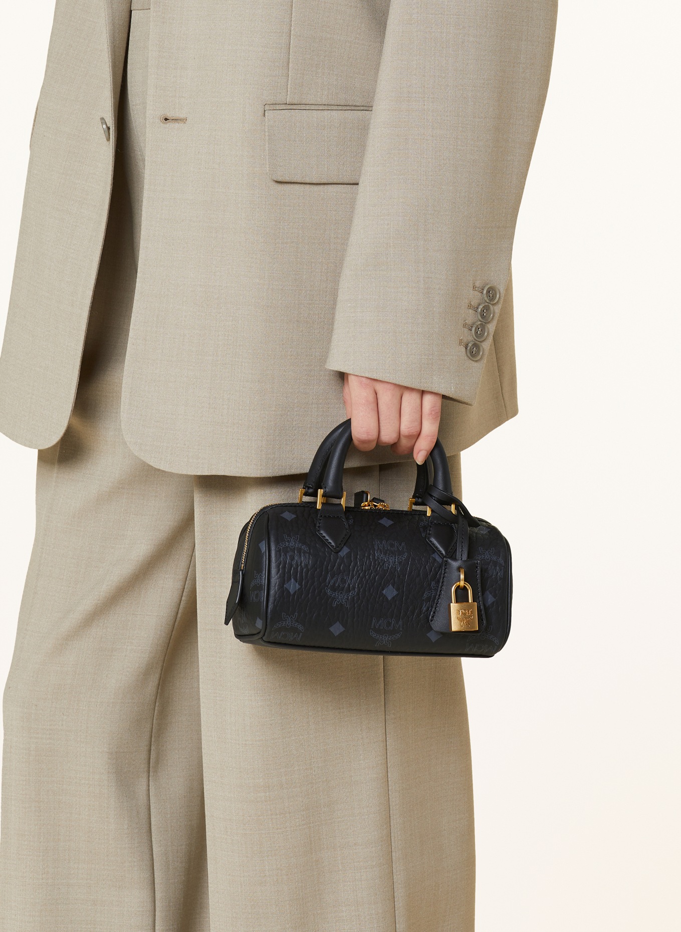 MCM Handbag ELLA BOSTON VISETOS, Color: BLACK/ GRAY (Image 5)