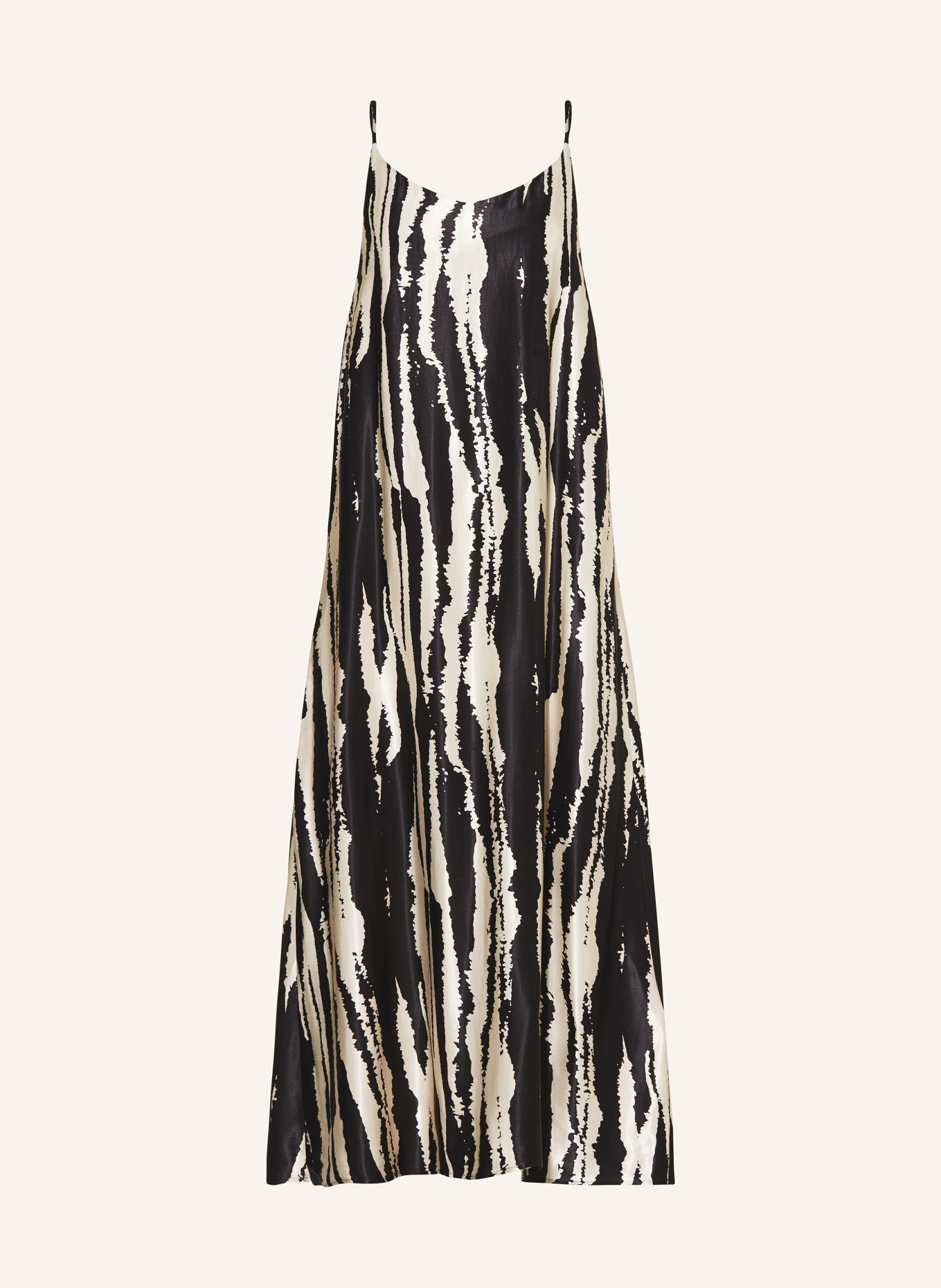 MRS & HUGS Satin dress, Color: CREAM/ BLACK (Image 1)