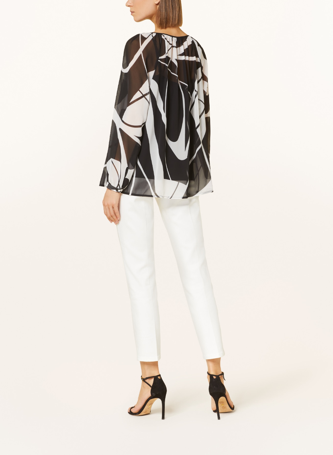 comma Shirt blouse, Color: BLACK/ WHITE (Image 3)