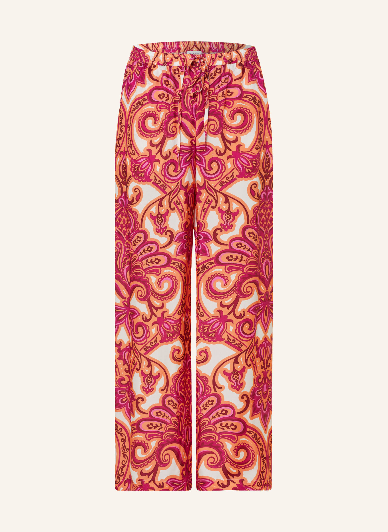 MRS & HUGS Trousers with silk, Color: ORANGE/ PINK/ WHITE (Image 1)