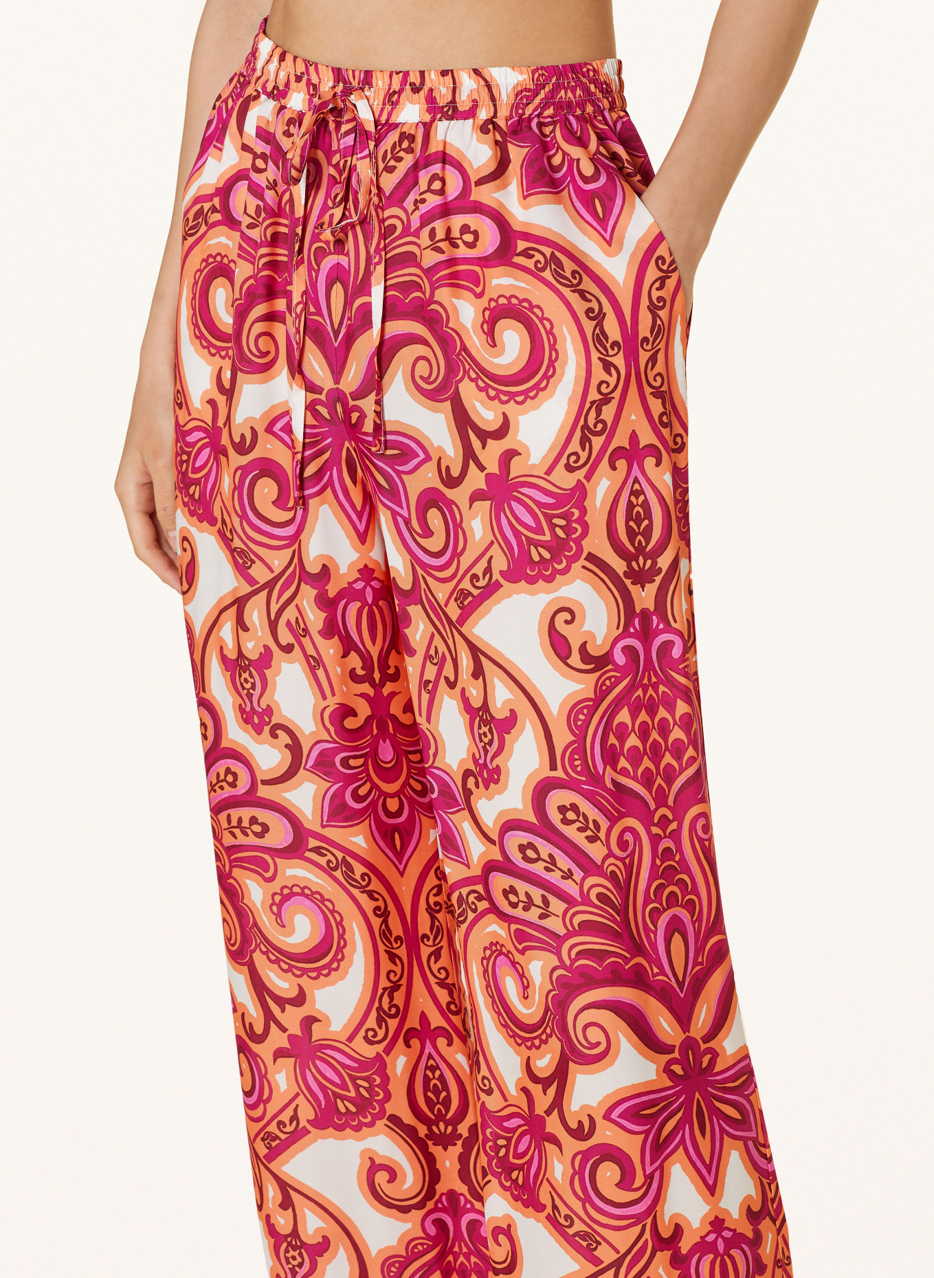 MRS & HUGS Trousers with silk, Color: ORANGE/ PINK/ WHITE (Image 5)