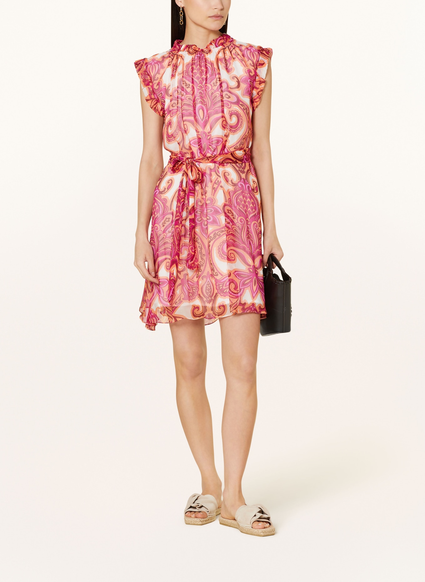 MRS & HUGS Kleid: ORANGE / PINK / WEISS