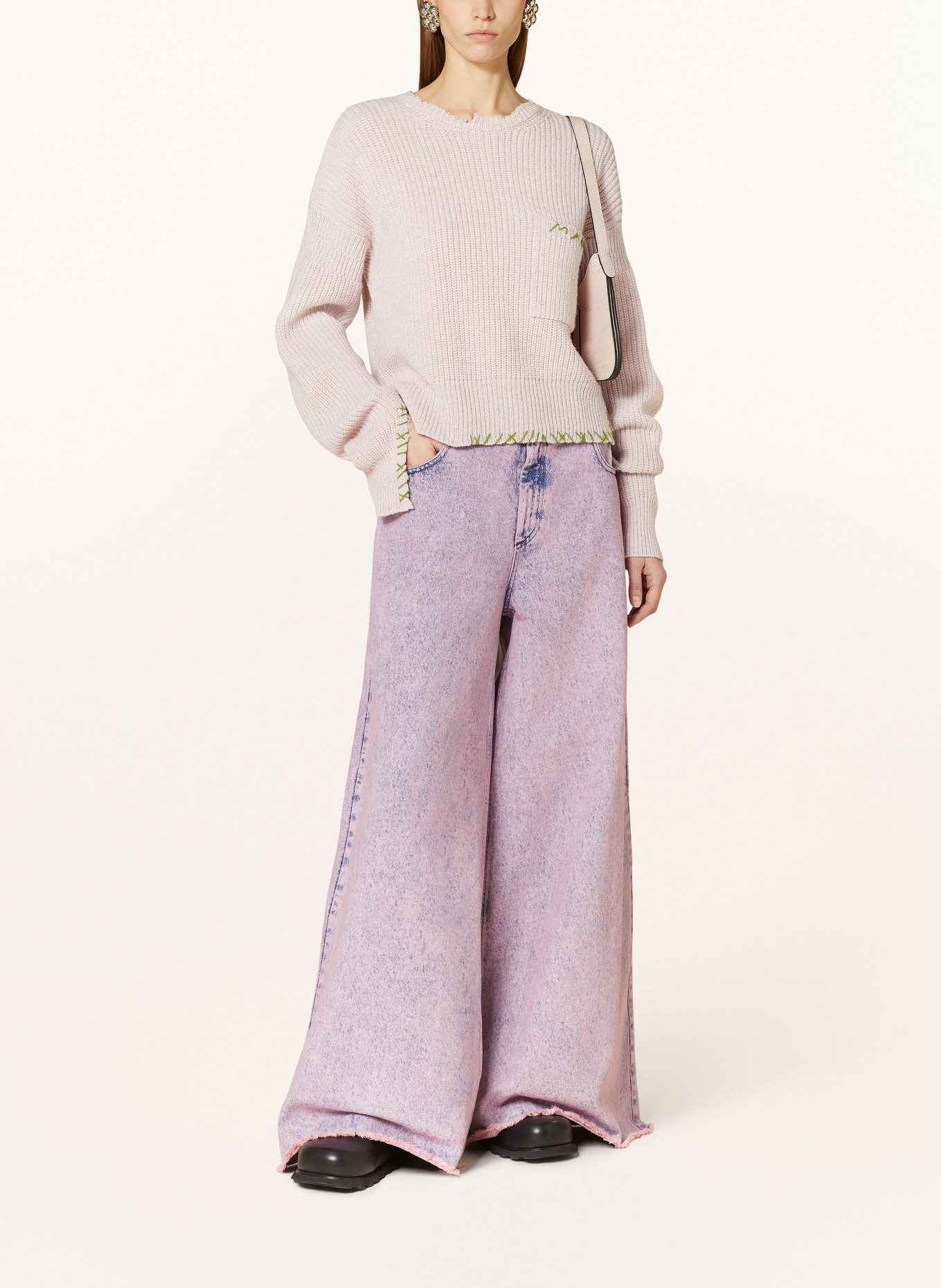 MARNI Flared jeans, Color: MBC13 PINK GUMMY (Image 2)