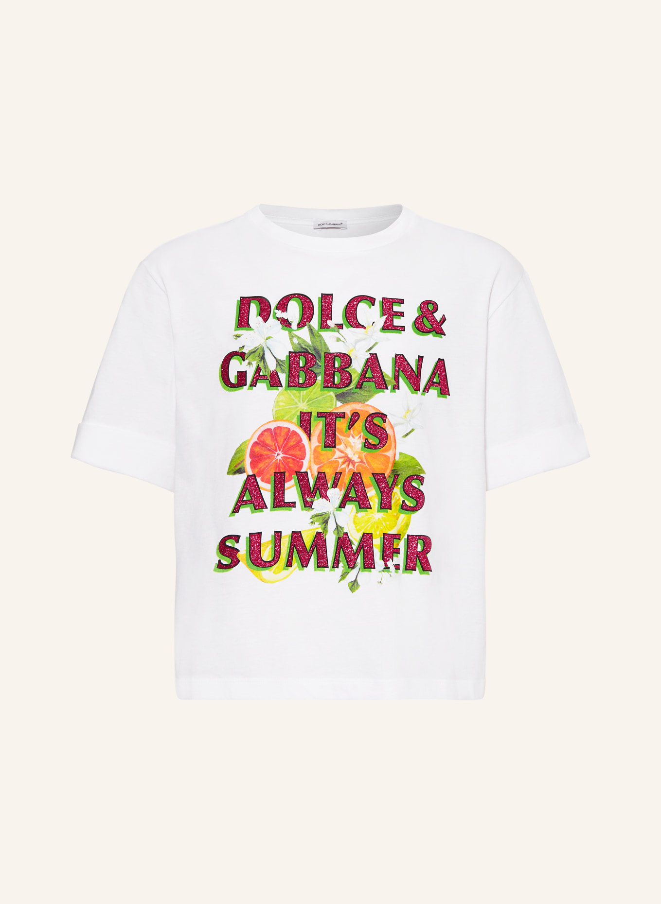DOLCE & GABBANA T-Shirt, Farbe: WEISS/ ORANGE/ GELB (Bild 1)