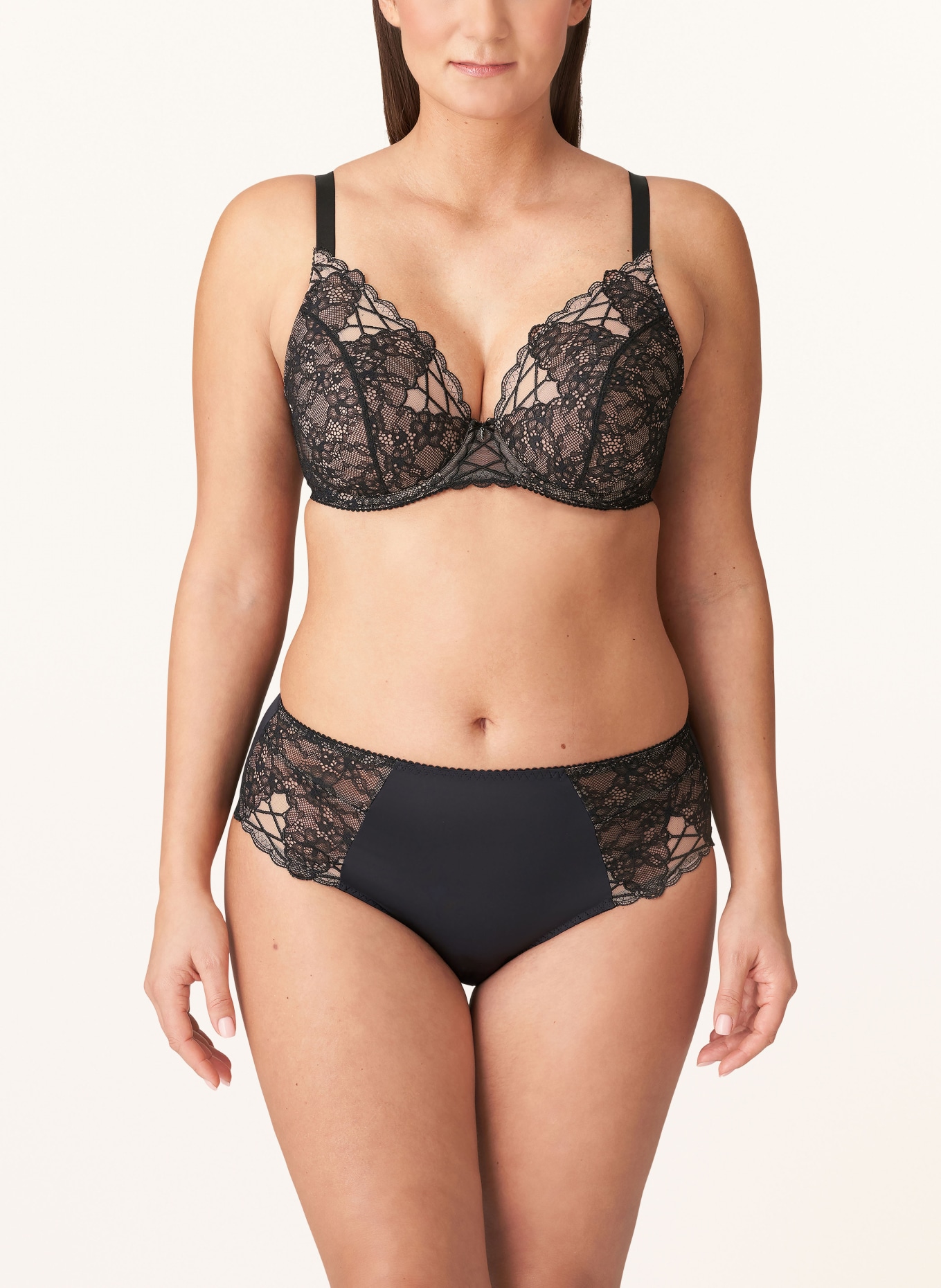 PrimaDonna High-waisted brief LIVONIA in satin, Color: BLACK (Image 6)