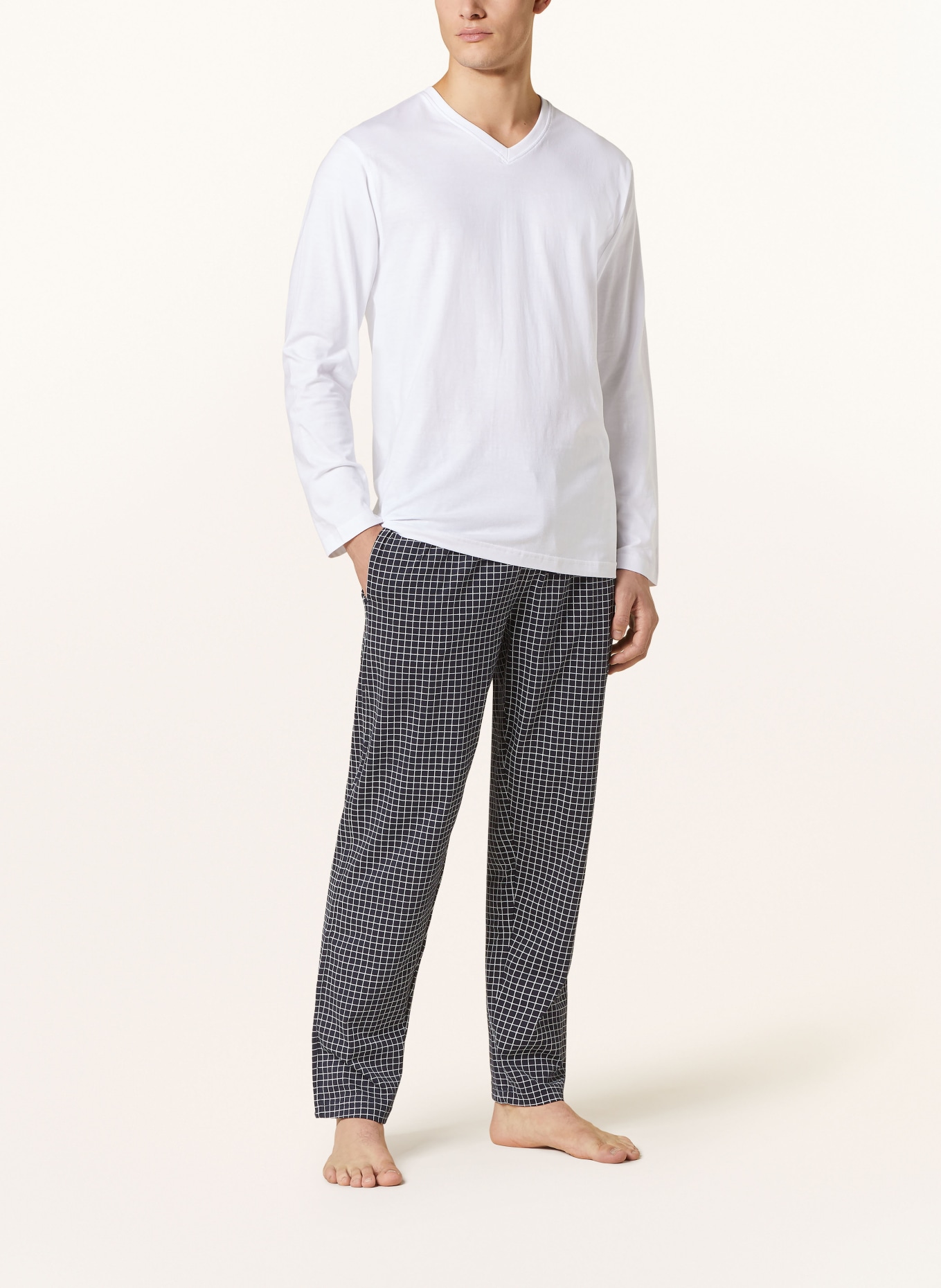 STROKESMAN'S Pajama pants, Color: DARK BLUE/ WHITE (Image 2)