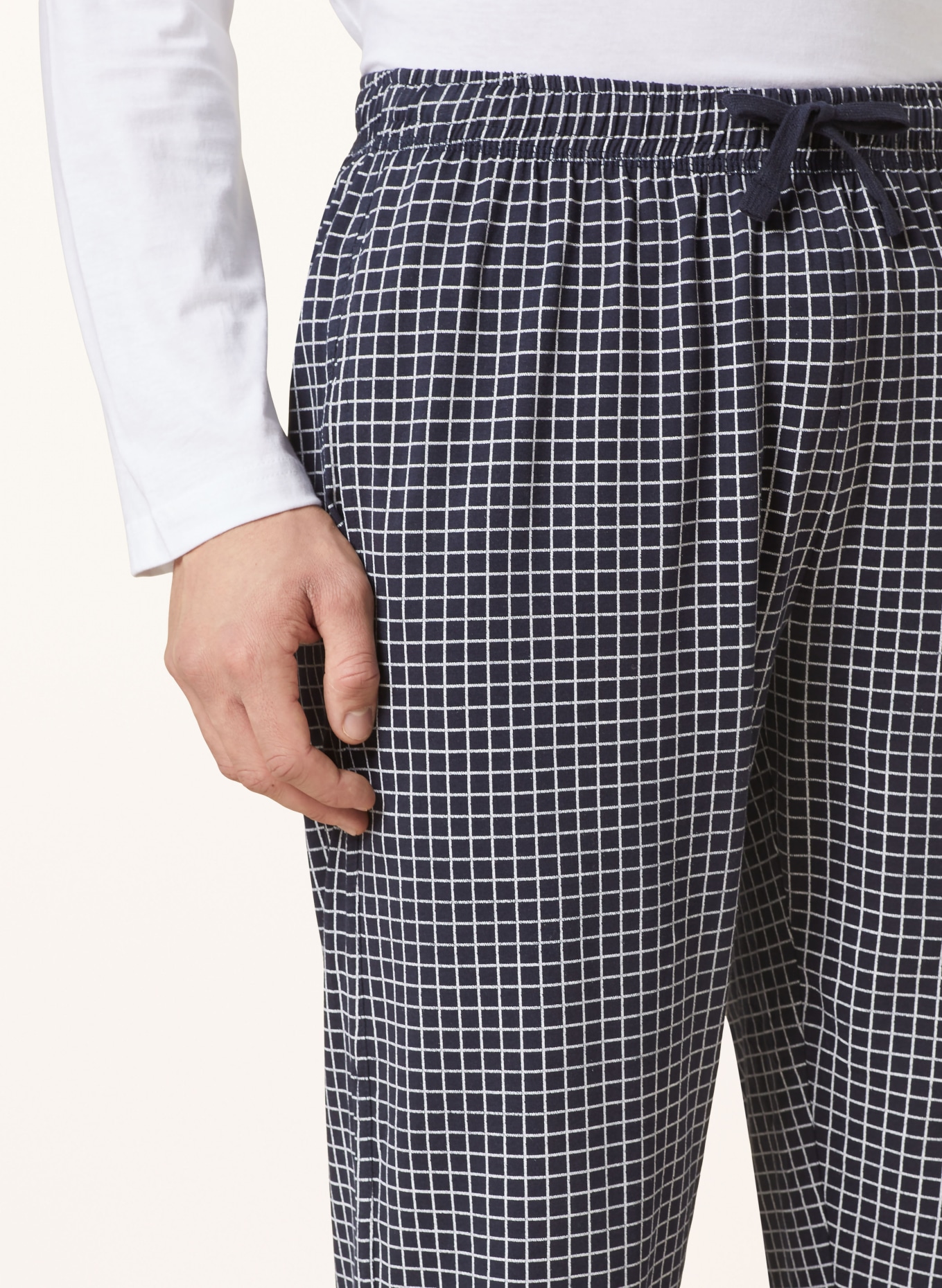 STROKESMAN'S Pajama pants, Color: DARK BLUE/ WHITE (Image 5)
