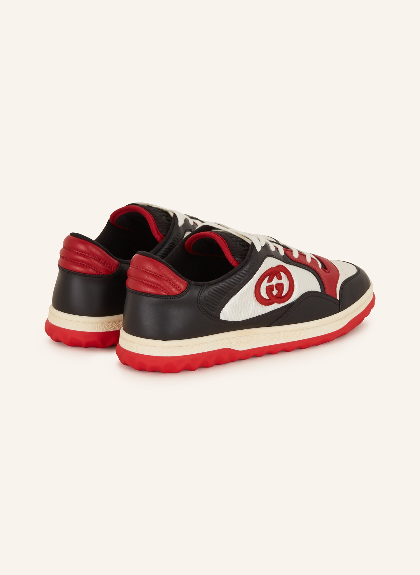 GUCCI Sneakersy MAC80, Kolor: 1051 BLACK/WHITE/RED (Obrazek 2)