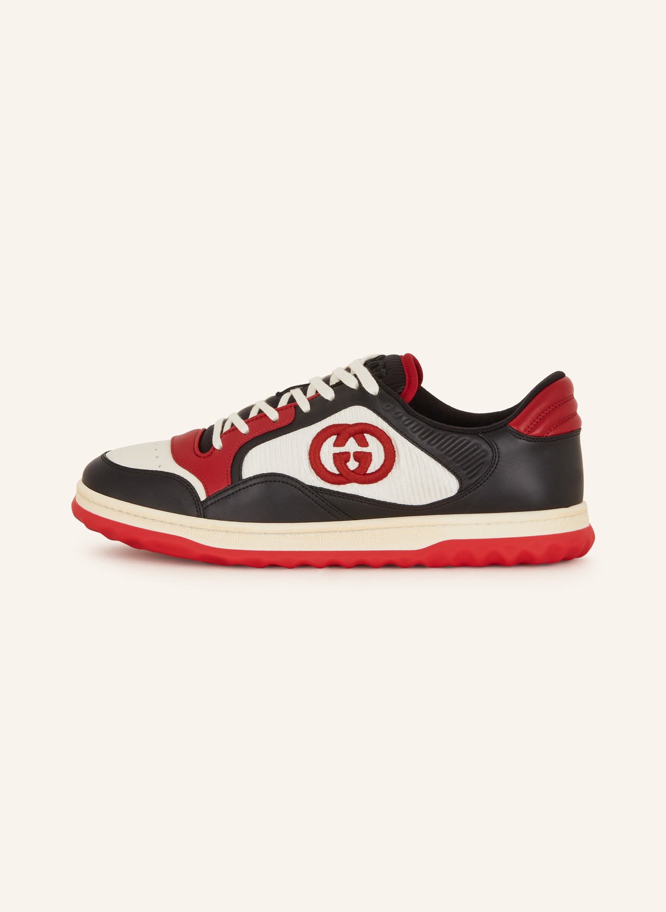 GUCCI Sneakersy MAC80, Kolor: 1051 BLACK/WHITE/RED (Obrazek 4)