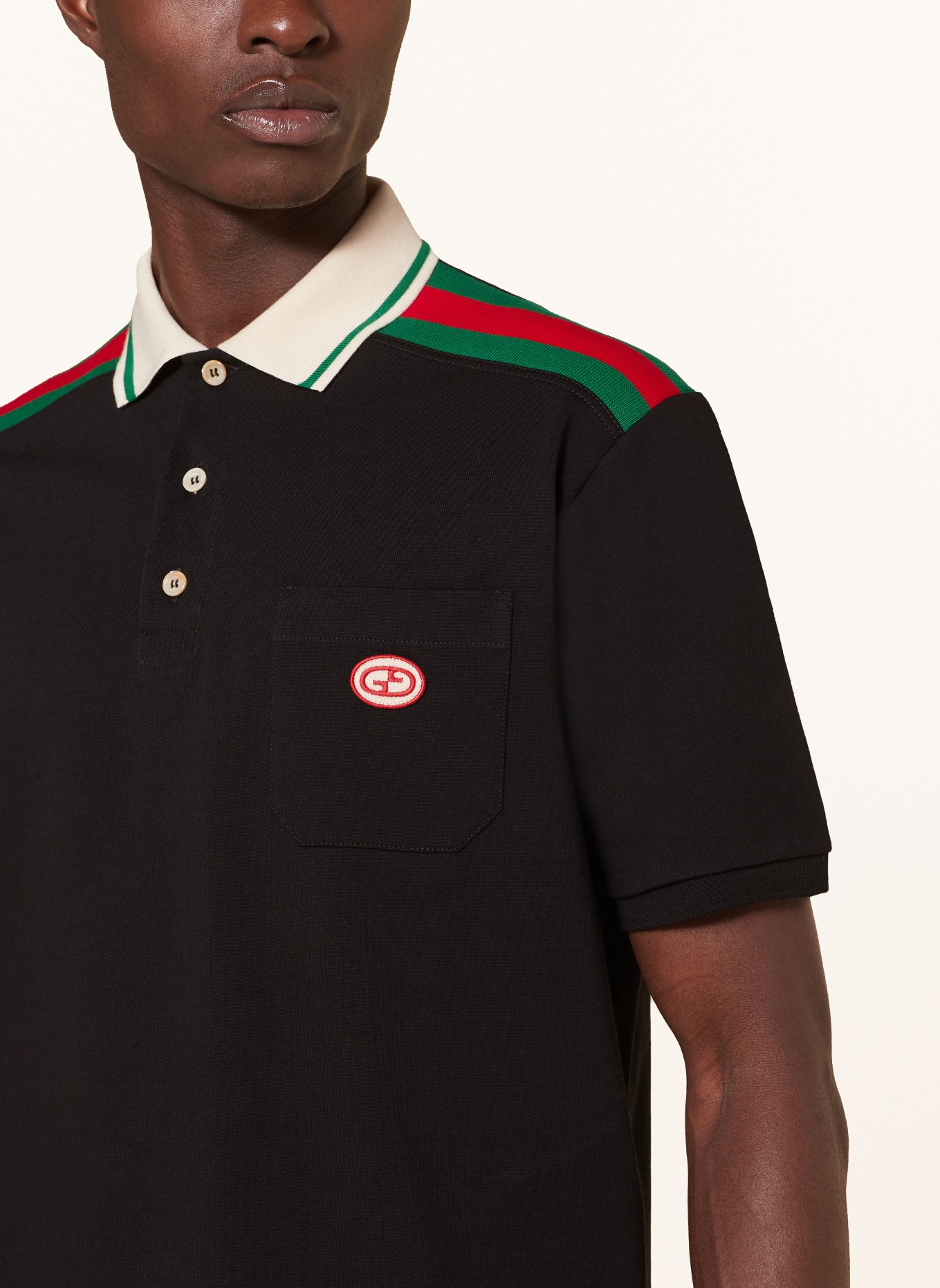 GUCCI Polo shirt regular fit, Color: BLACK (Image 4)