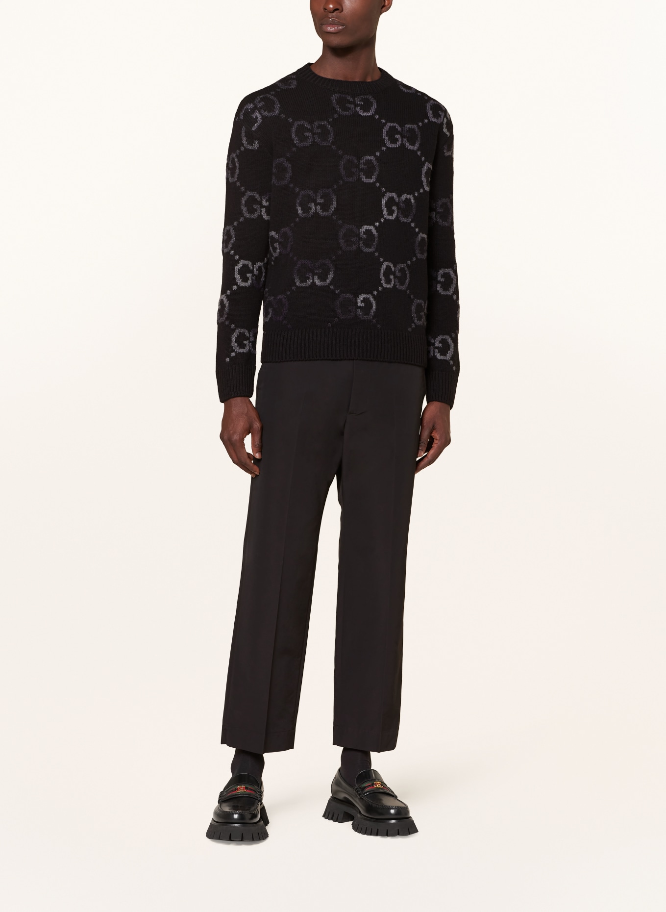 GUCCI Sweater, Color: BLACK/ DARK GRAY (Image 2)