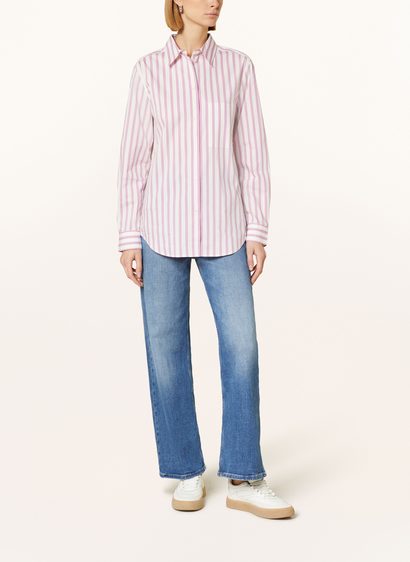 Marc O'Polo Shirt blouse, Color: WHITE/ PINK (Image 2)