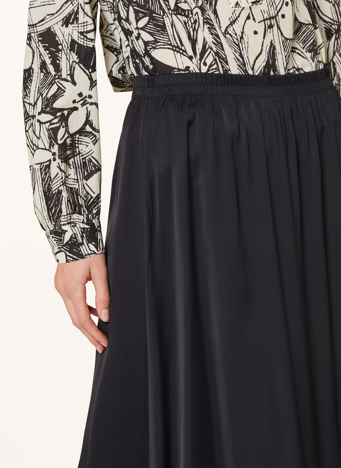 Marc O'Polo Satin skirt, Color: BLACK (Image 4)