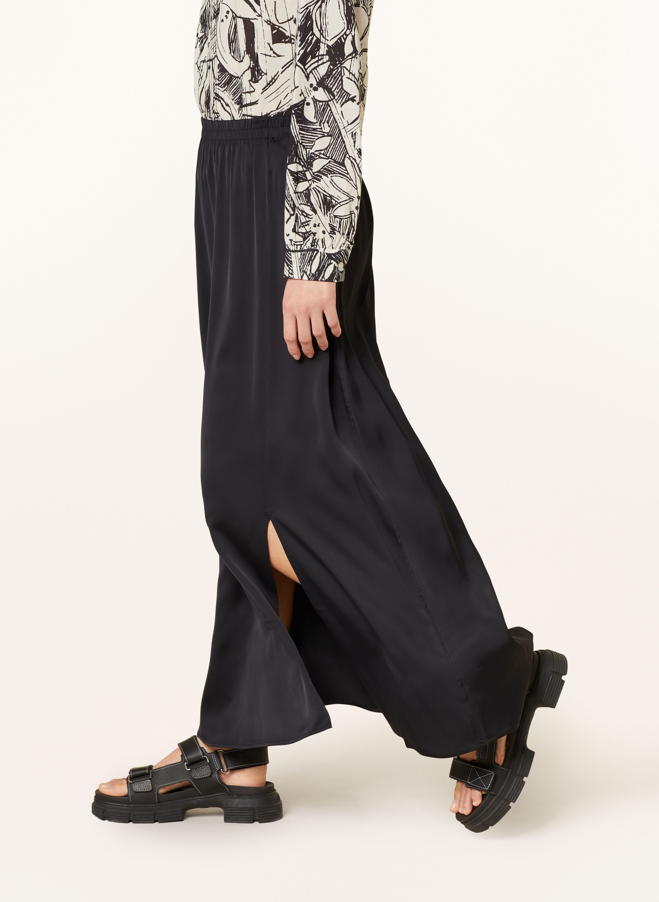 Marc O'Polo Satin skirt, Color: BLACK (Image 5)