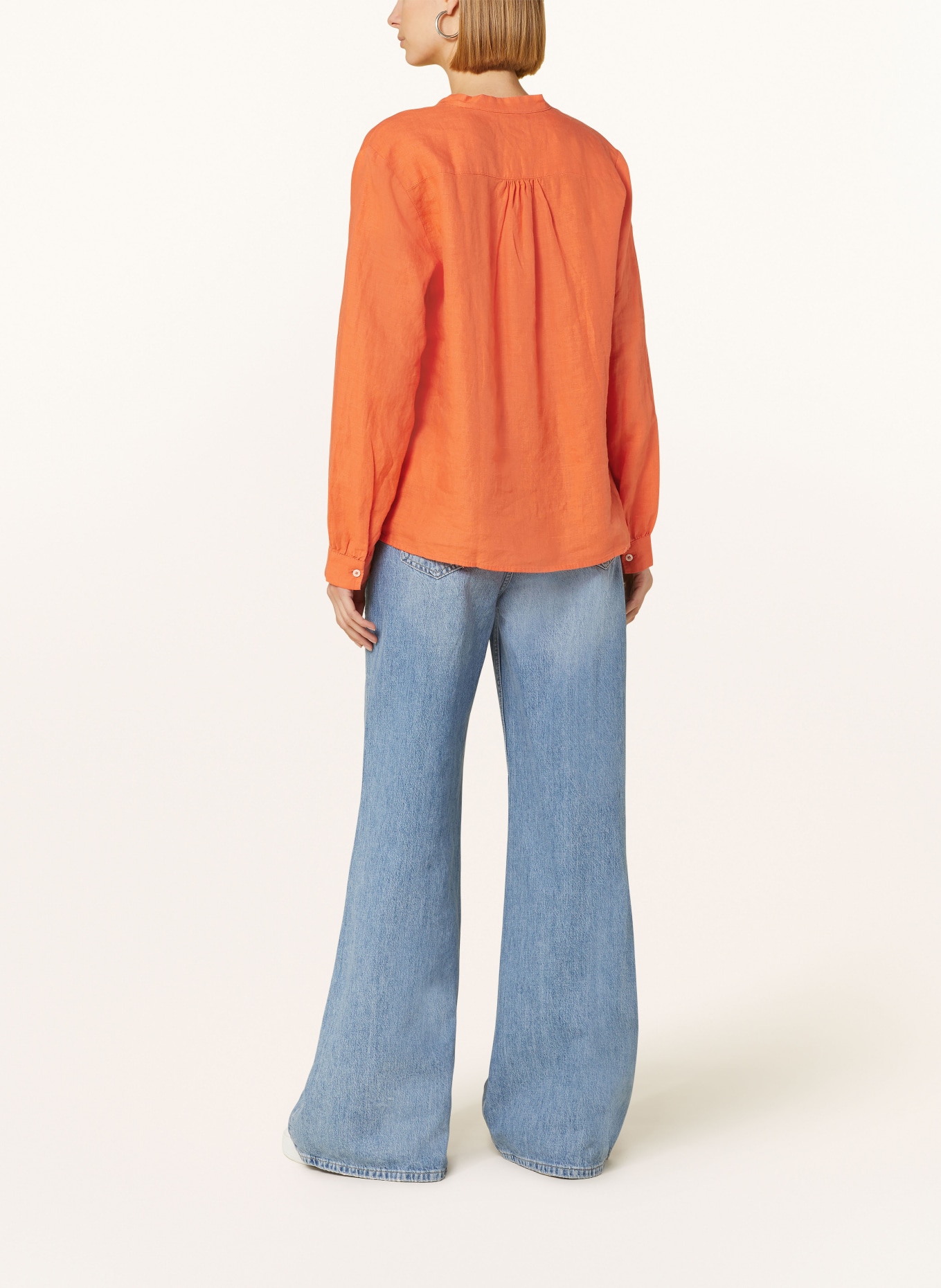 Marc O'Polo Shirt blouse made of linen, Color: ORANGE (Image 3)