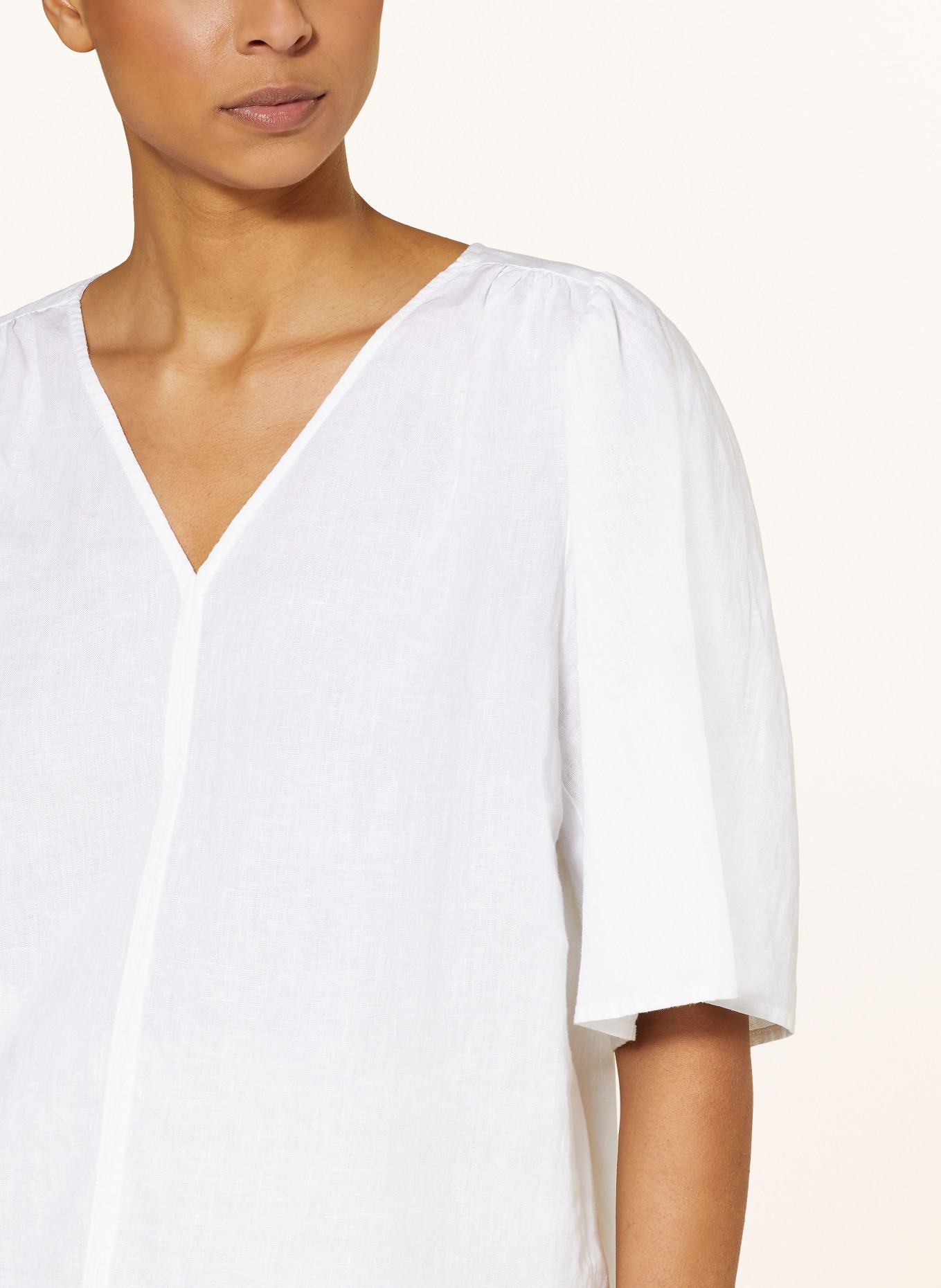 Marc O'Polo Shirt blouse made of linen, Color: WHITE (Image 4)