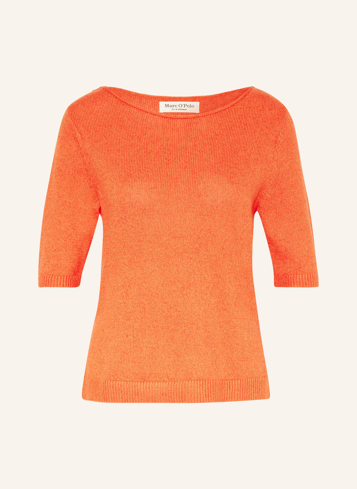 Marc O'Polo Knit shirt with linen, Color: ORANGE (Image 1)