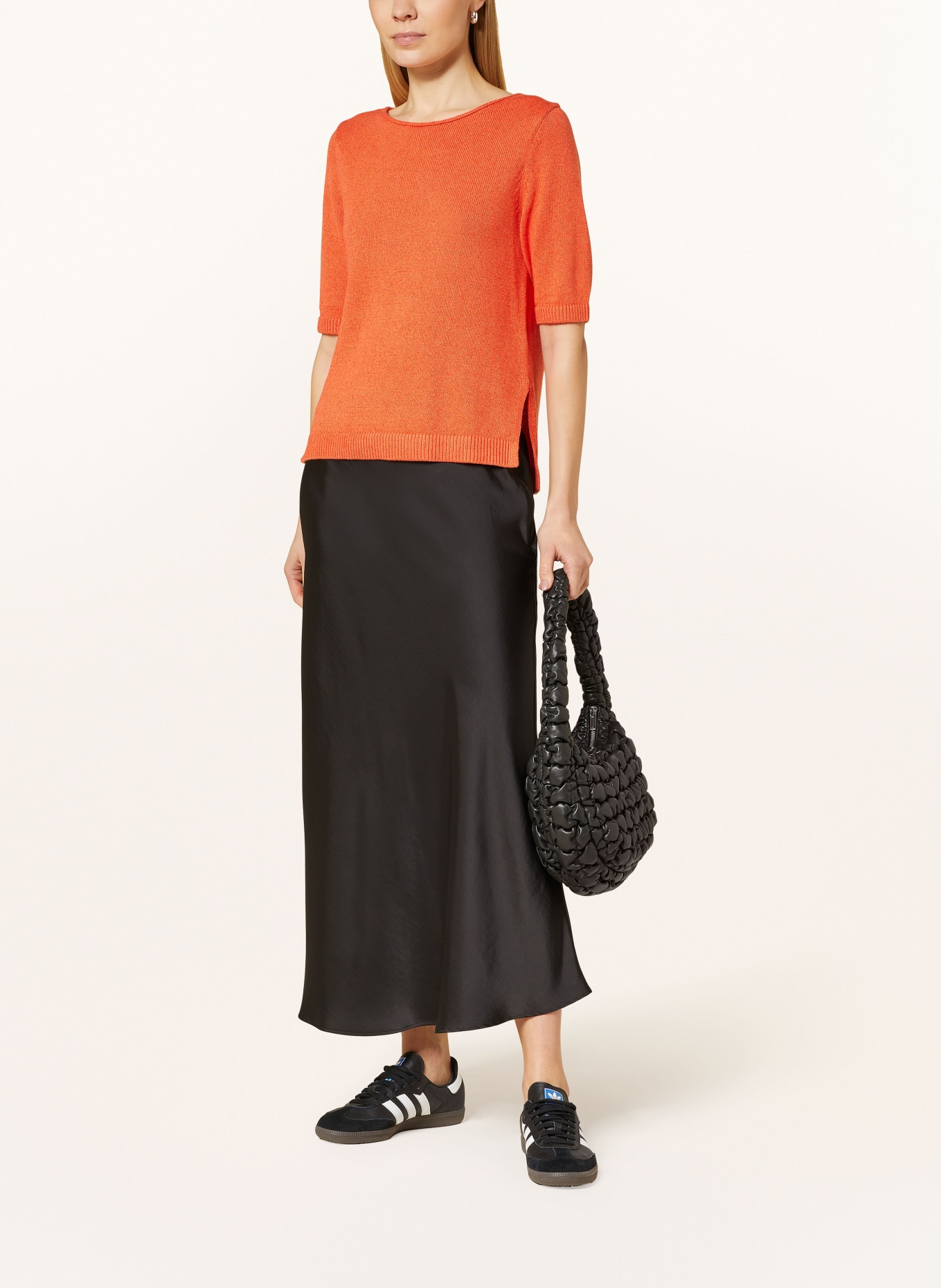 Marc O'Polo Knit shirt with linen, Color: ORANGE (Image 2)