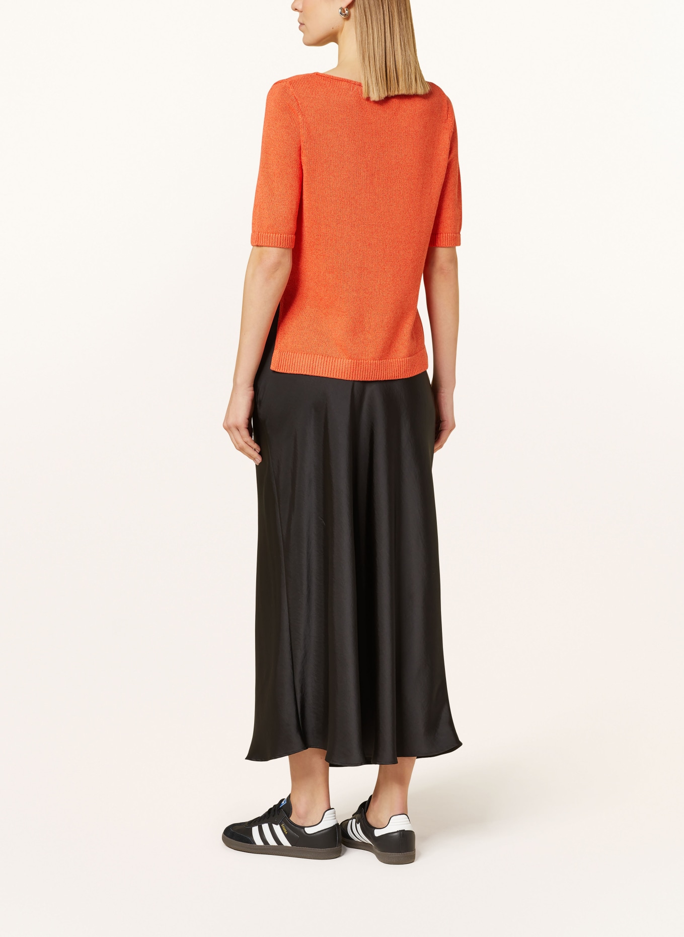 Marc O'Polo Knit shirt with linen, Color: ORANGE (Image 3)