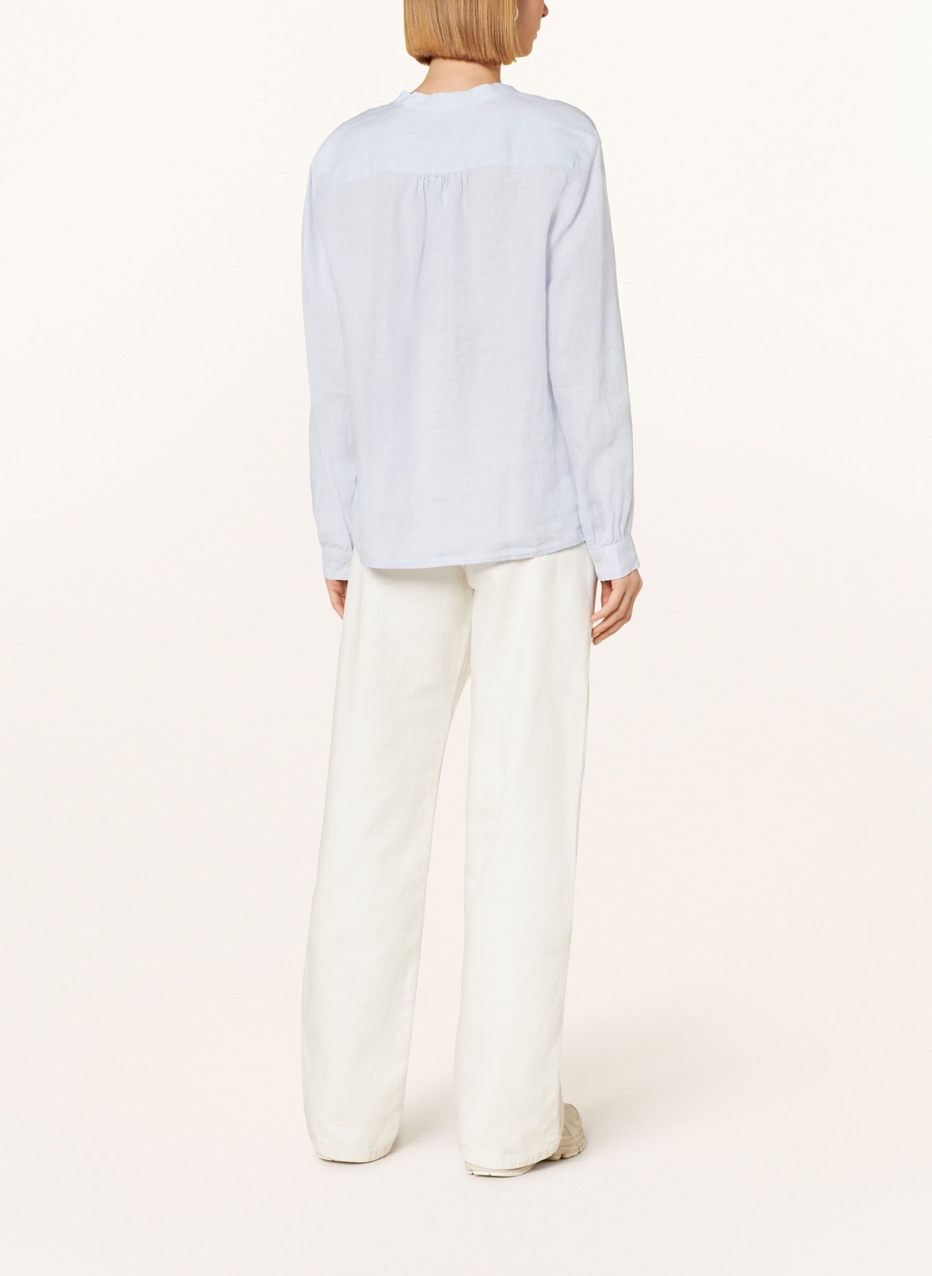 Marc O'Polo Shirt blouse made of linen, Color: LIGHT BLUE (Image 3)