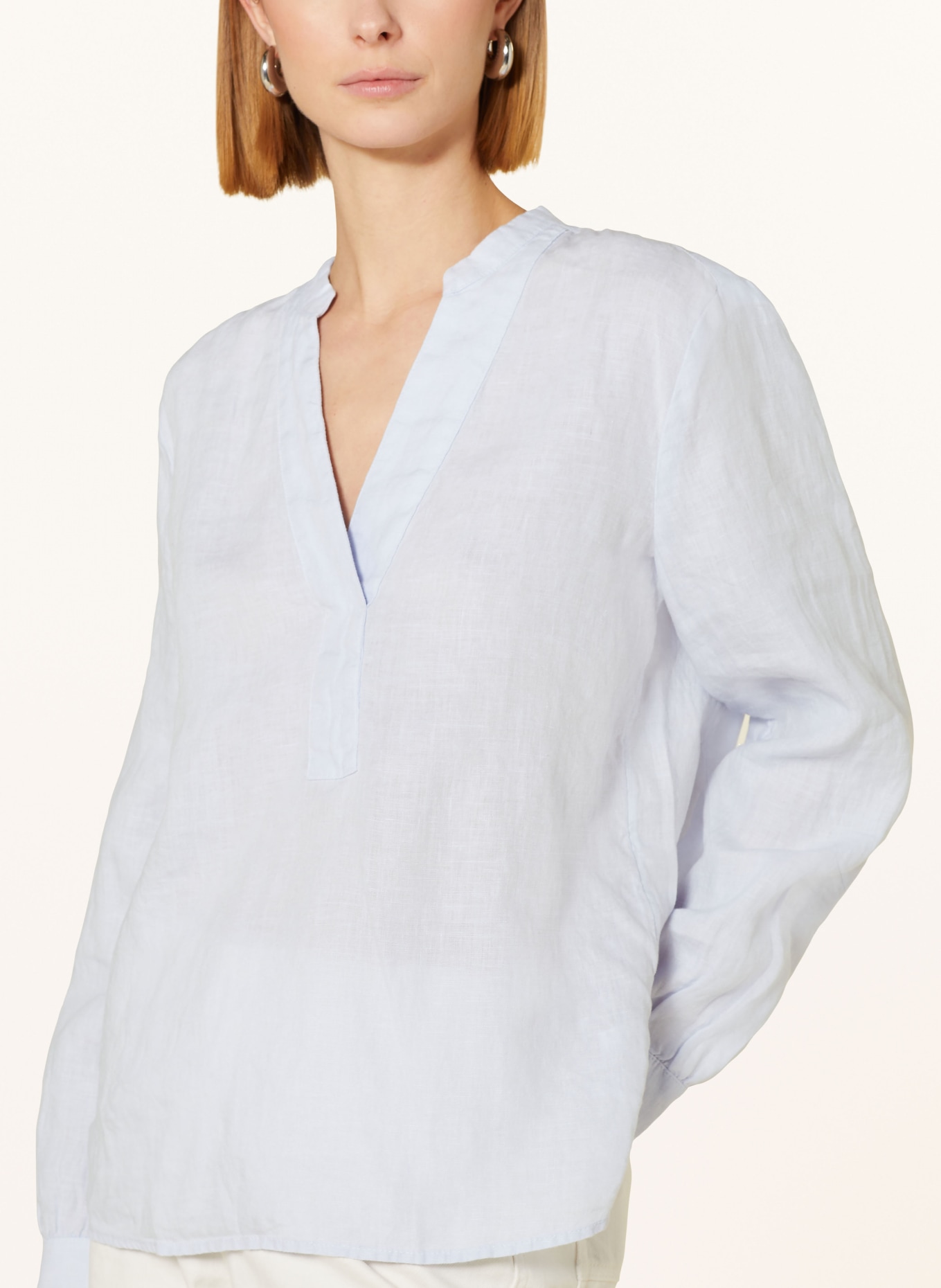 Marc O'Polo Shirt blouse made of linen, Color: LIGHT BLUE (Image 4)