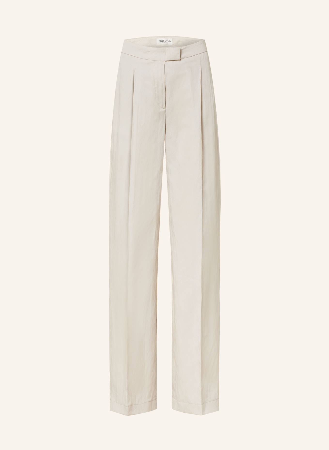 Marc O'Polo Wide leg trousers with linen, Color: CREAM (Image 1)