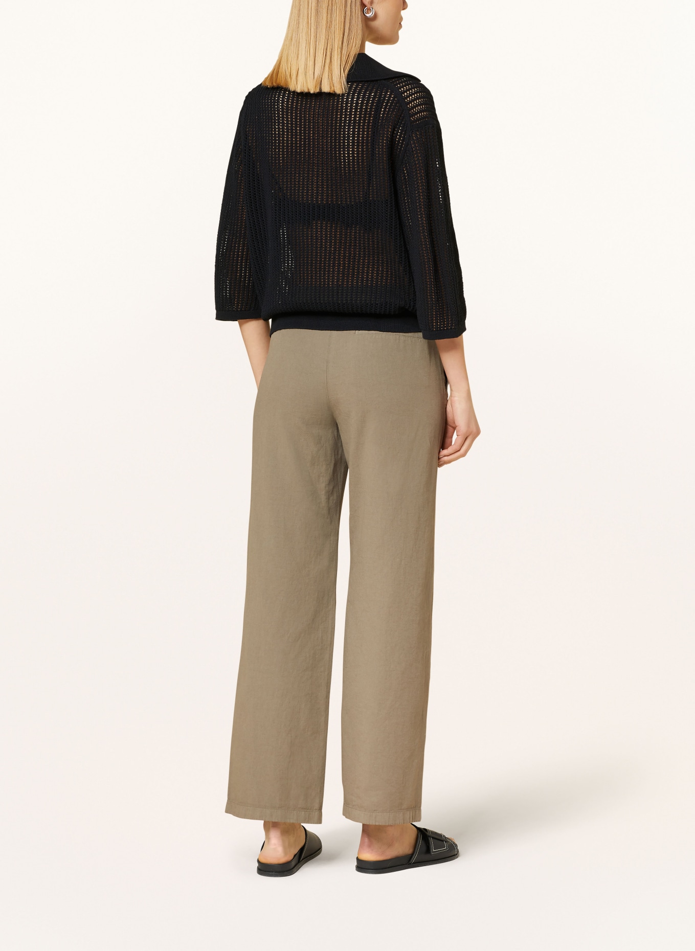 Marc O'Polo Sweater with 3/4 sleeves, Color: BLACK (Image 3)