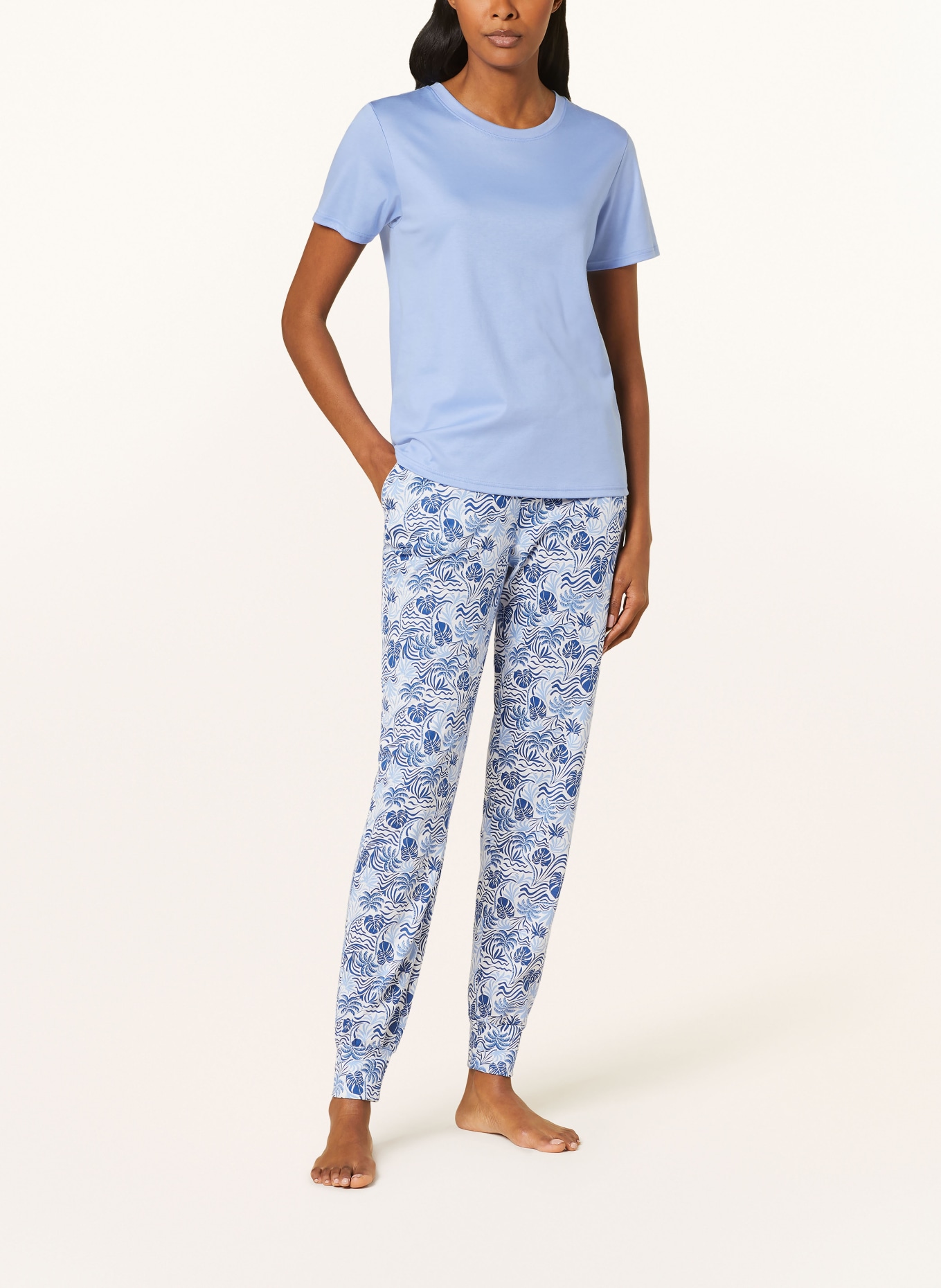 CALIDA Pajama pants, Color: BLUE/ WHITE/ LIGHT BLUE (Image 2)