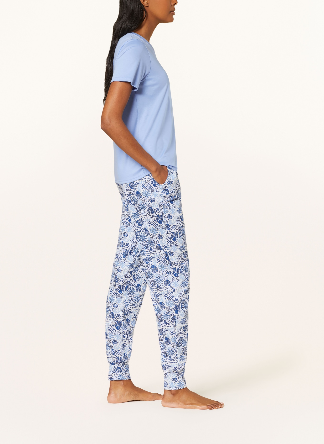 CALIDA Pajama pants, Color: BLUE/ WHITE/ LIGHT BLUE (Image 4)