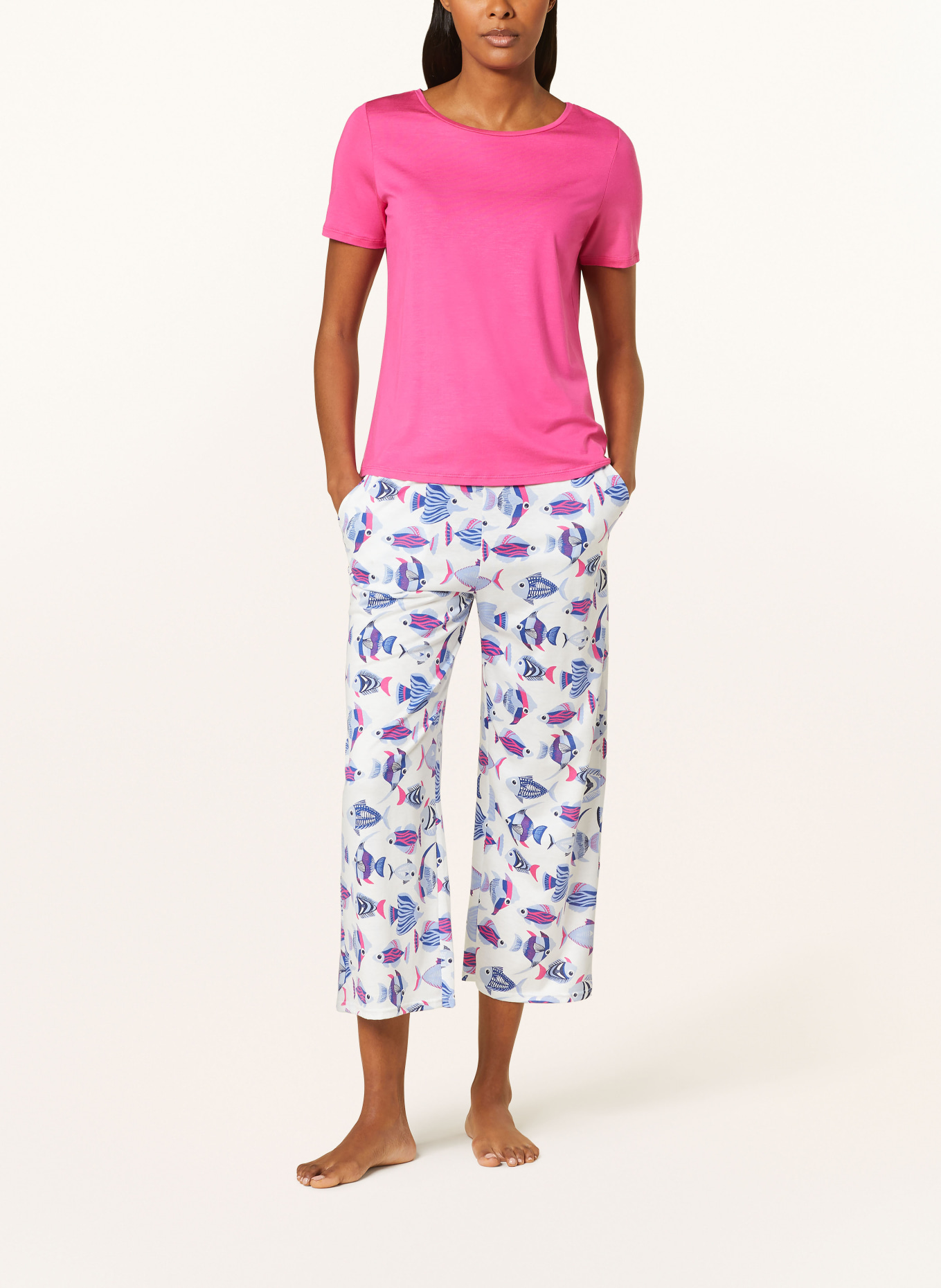 CALIDA Pajama pants, Color: WHITE/ BLUE (Image 2)