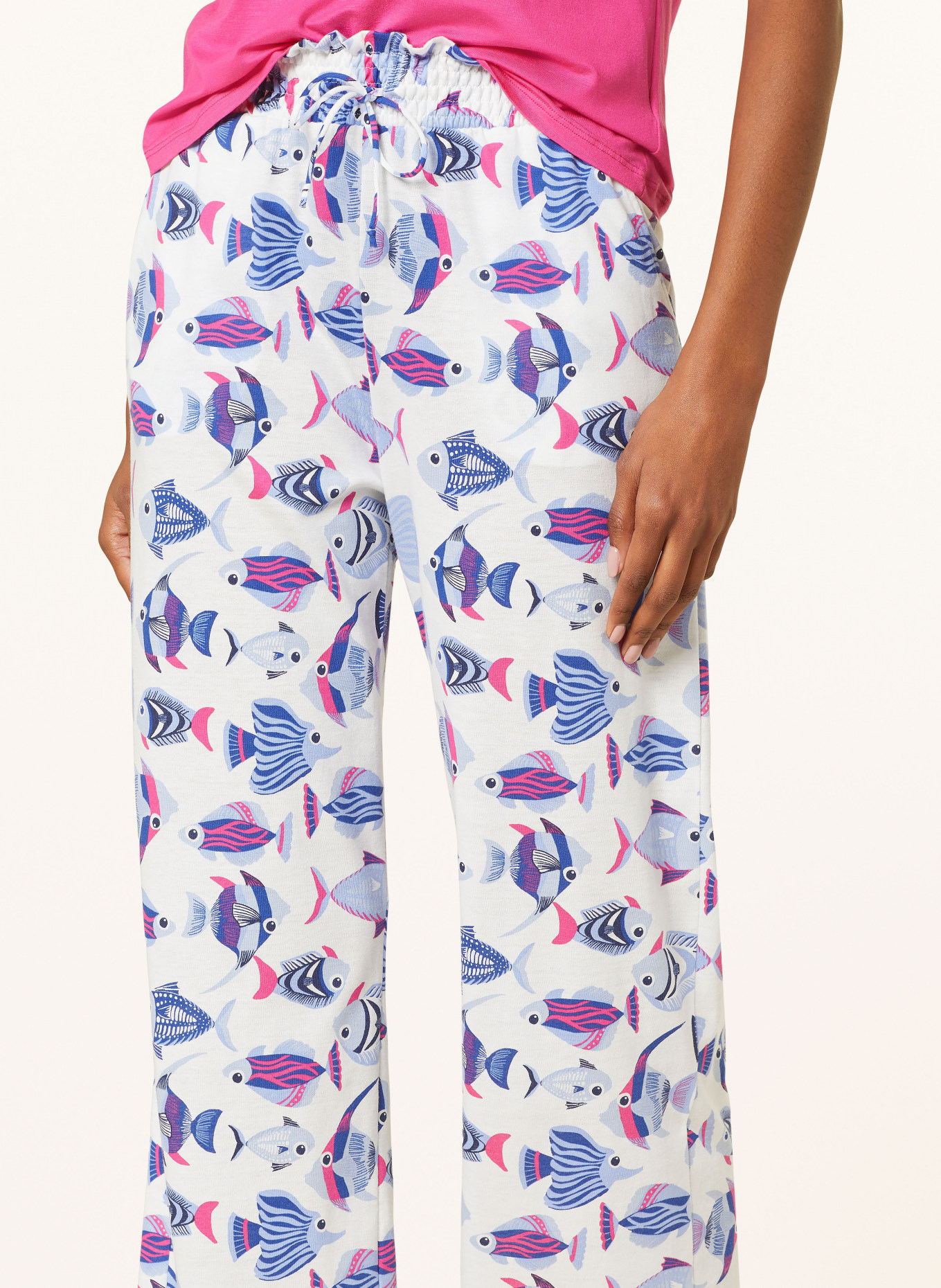 CALIDA Pajama pants, Color: WHITE/ BLUE (Image 5)