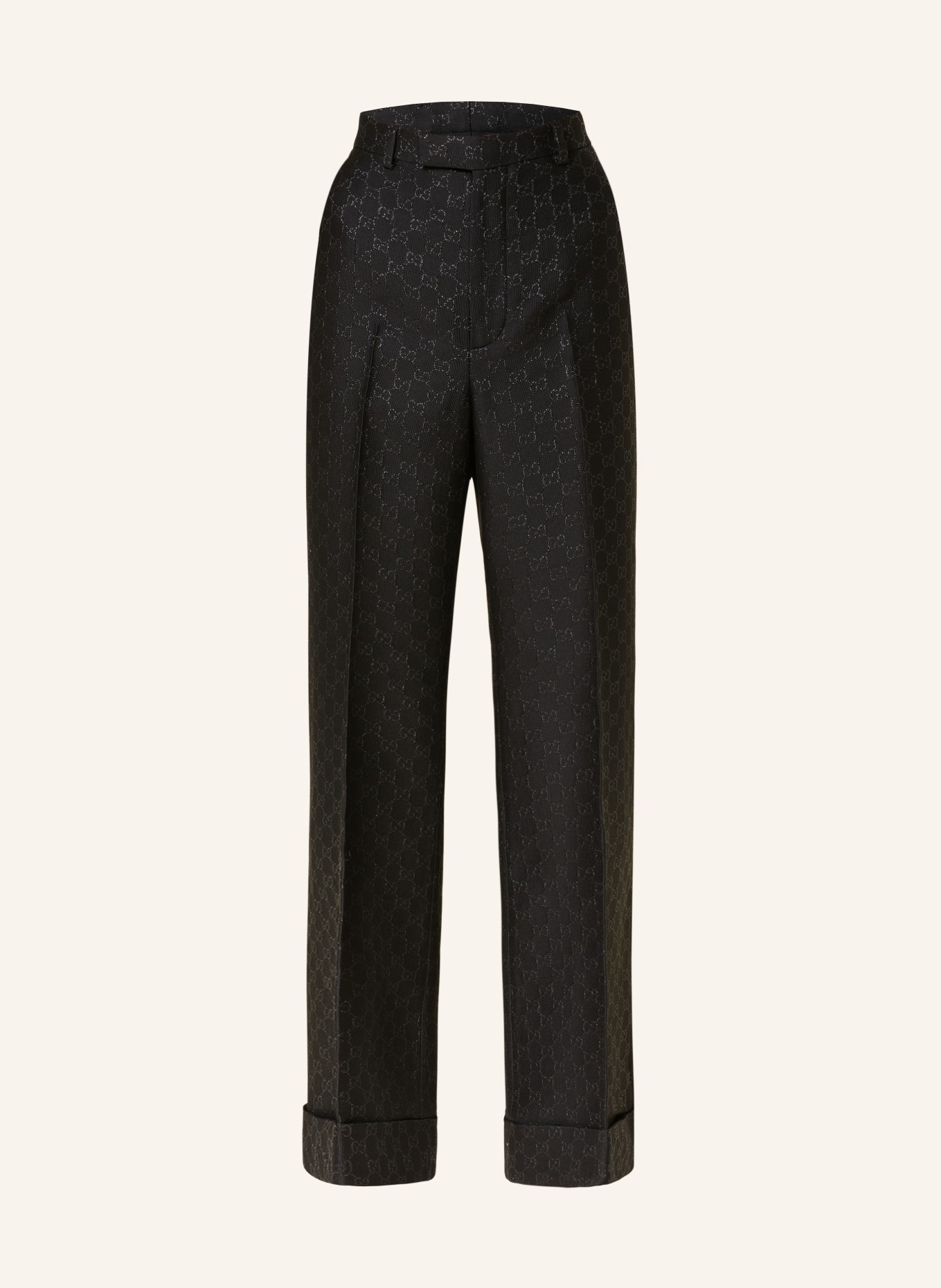 GUCCI Trousers with glitter thread, Color: BLACK (Image 1)
