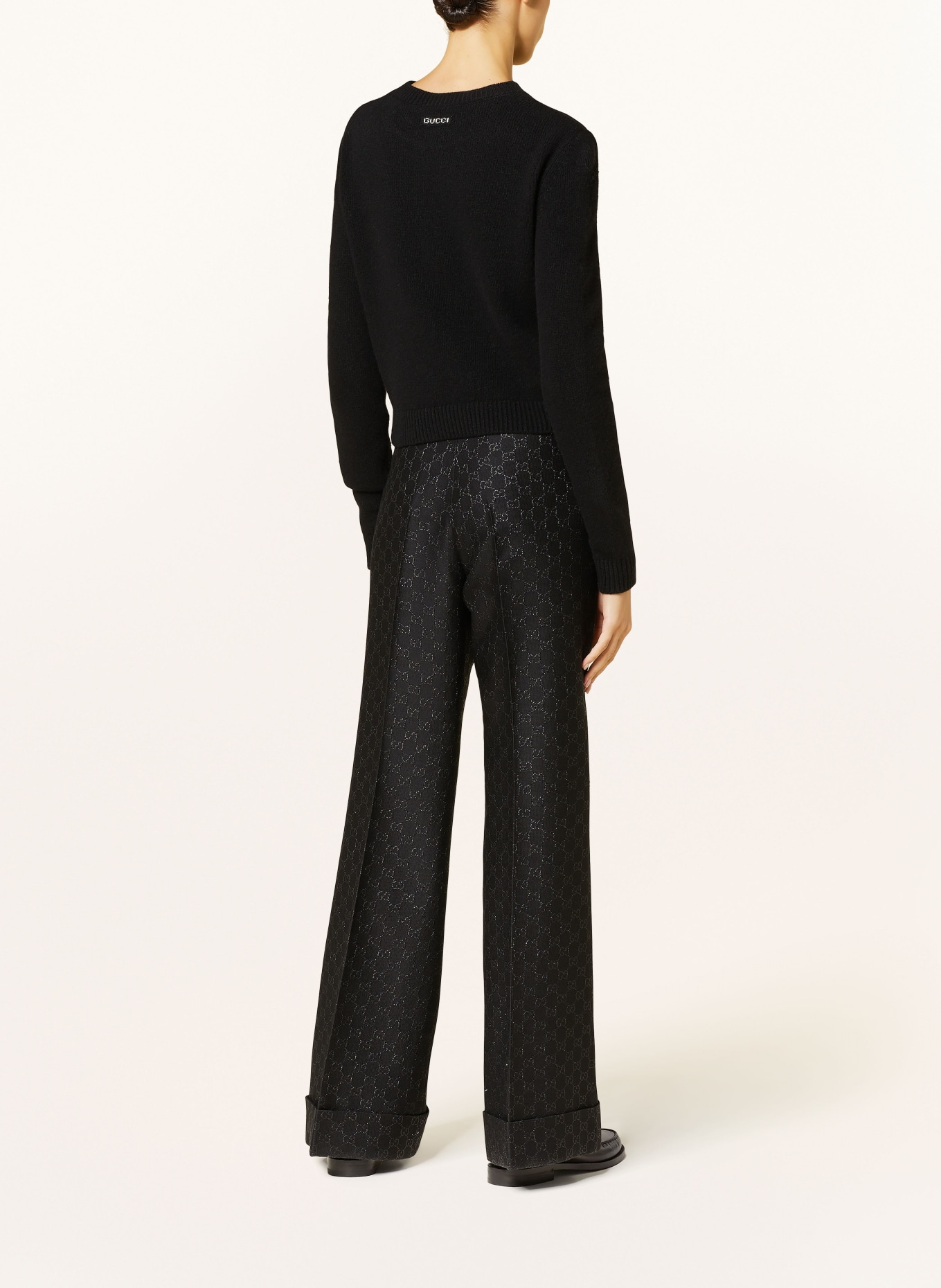 GUCCI Trousers with glitter thread, Color: BLACK (Image 3)