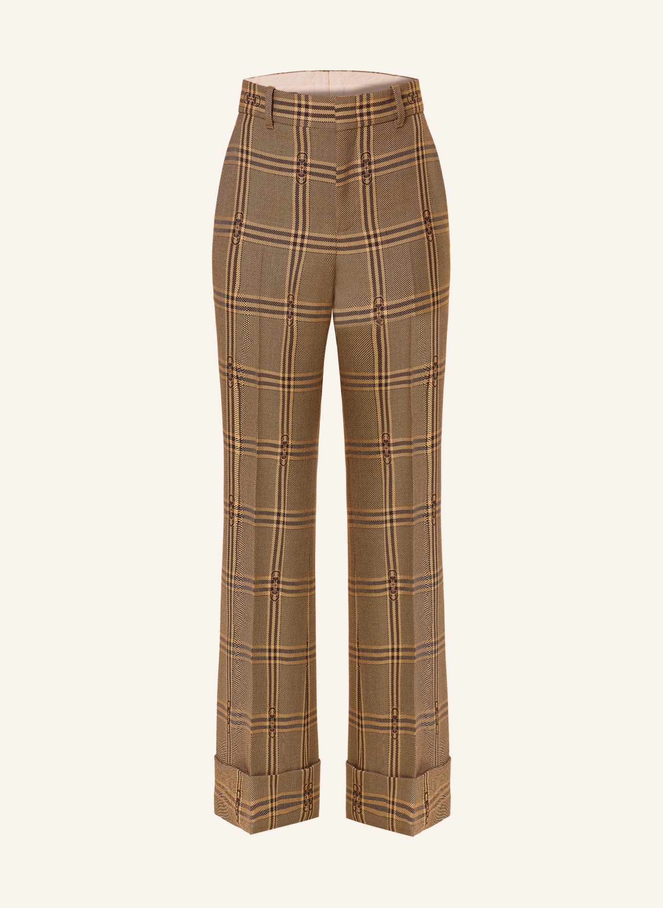 GUCCI Wide leg trousers, Color: 2014 BEIGE/BROWN (Image 1)