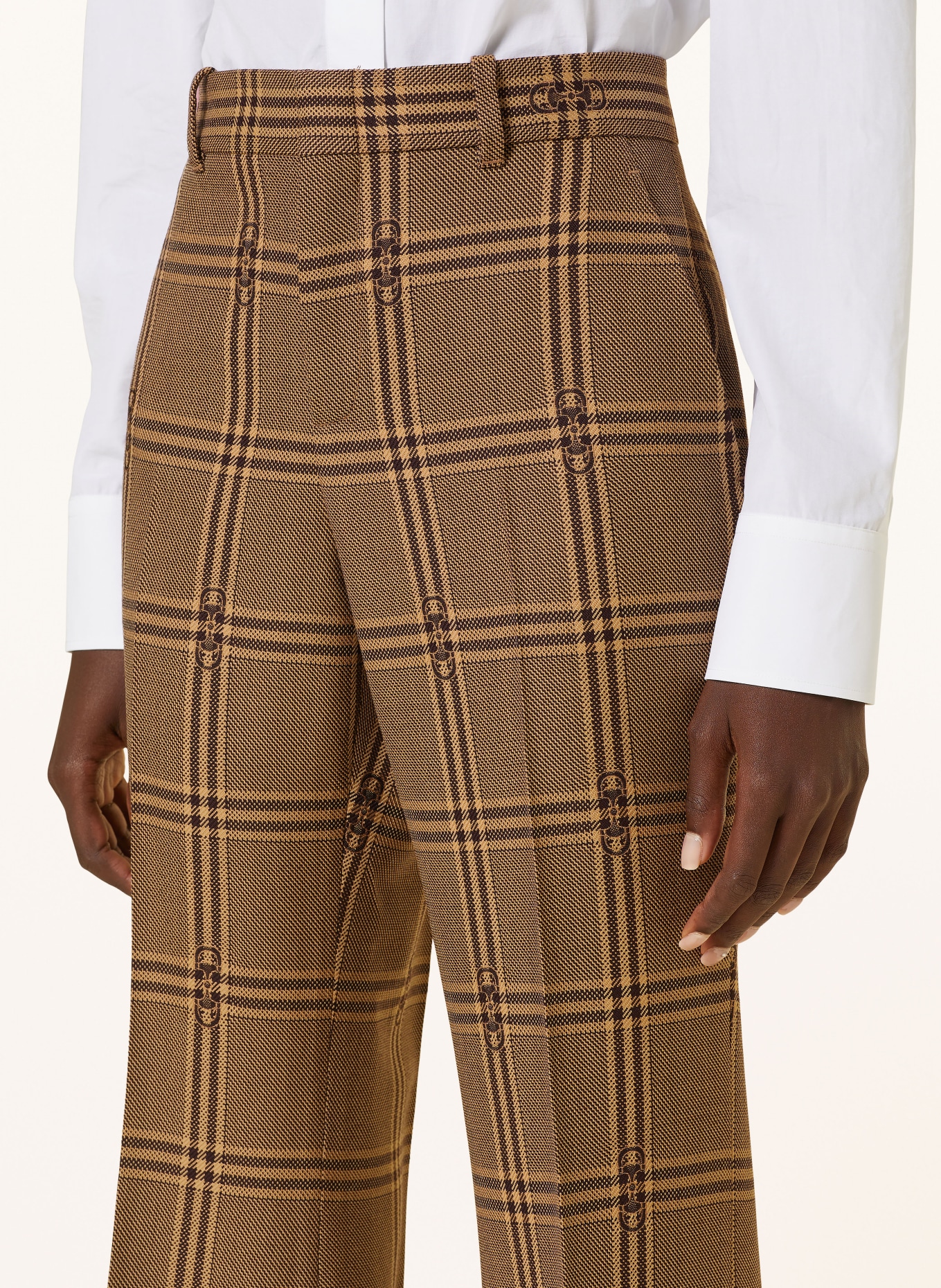 GUCCI Wide leg trousers, Color: 2014 BEIGE/BROWN (Image 5)