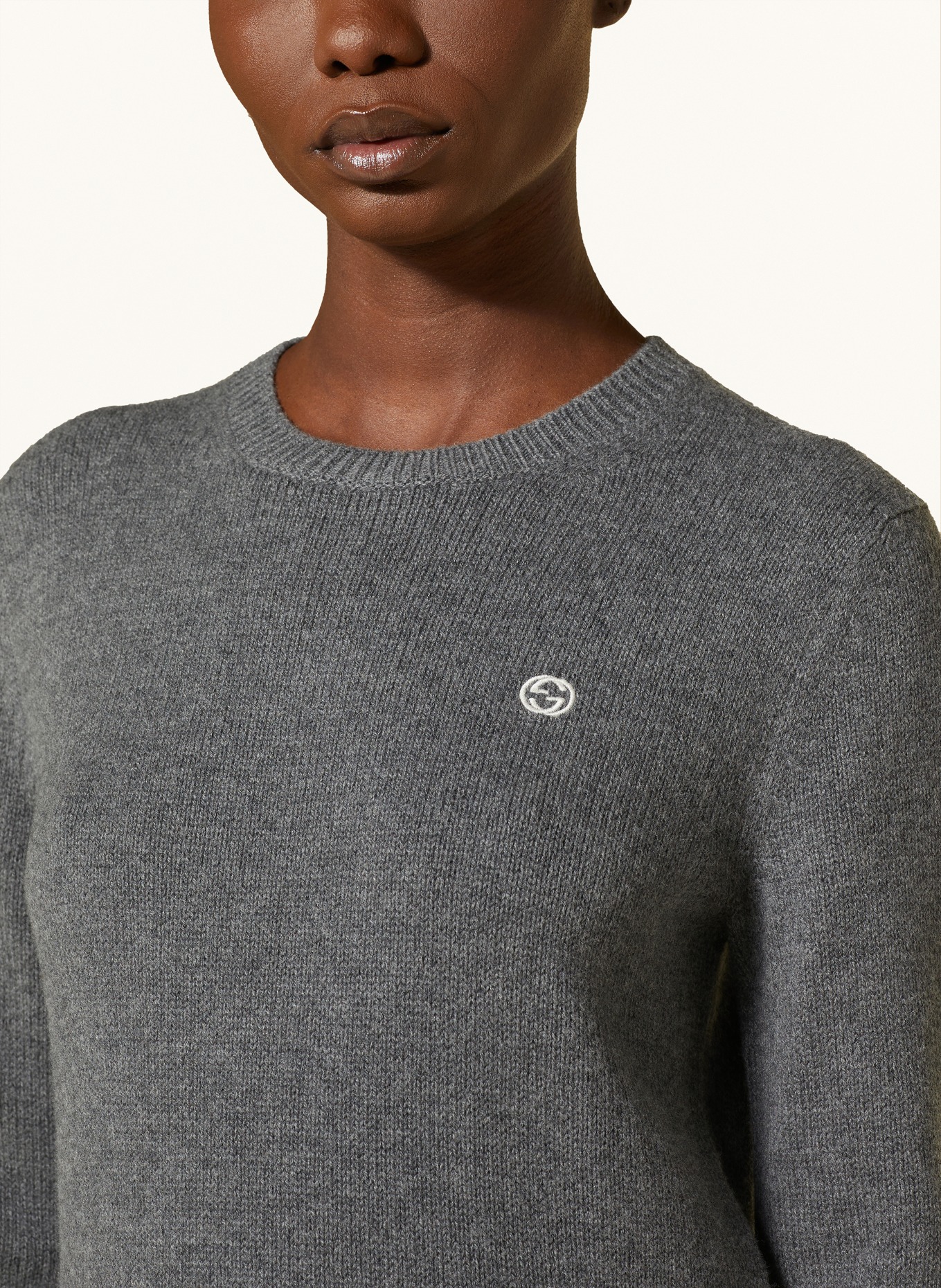 GUCCI Cropped sweater, Color: GRAY (Image 4)