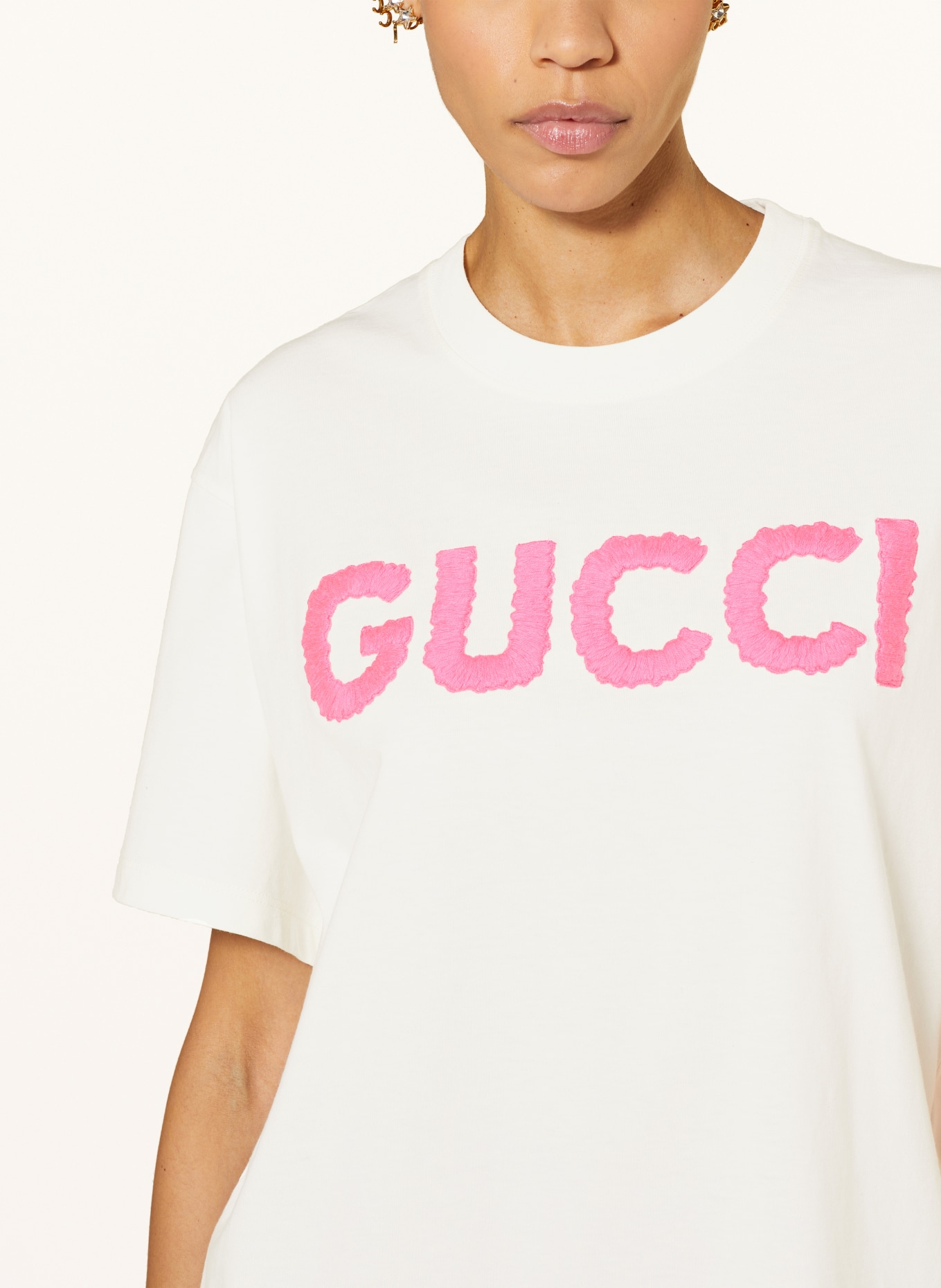GUCCI T-shirt, Color: WHITE/ PINK (Image 4)