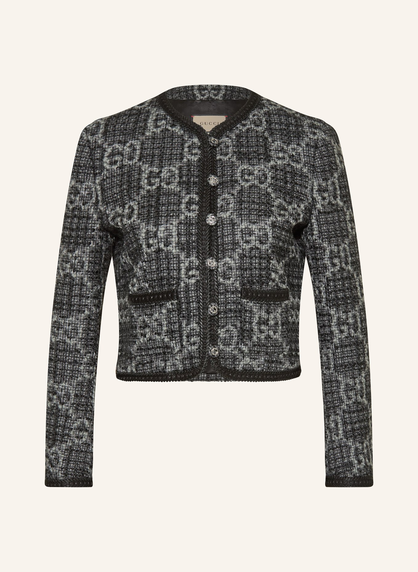 GUCCI Bouclé blazer, Color: BLACK/ GRAY (Image 1)