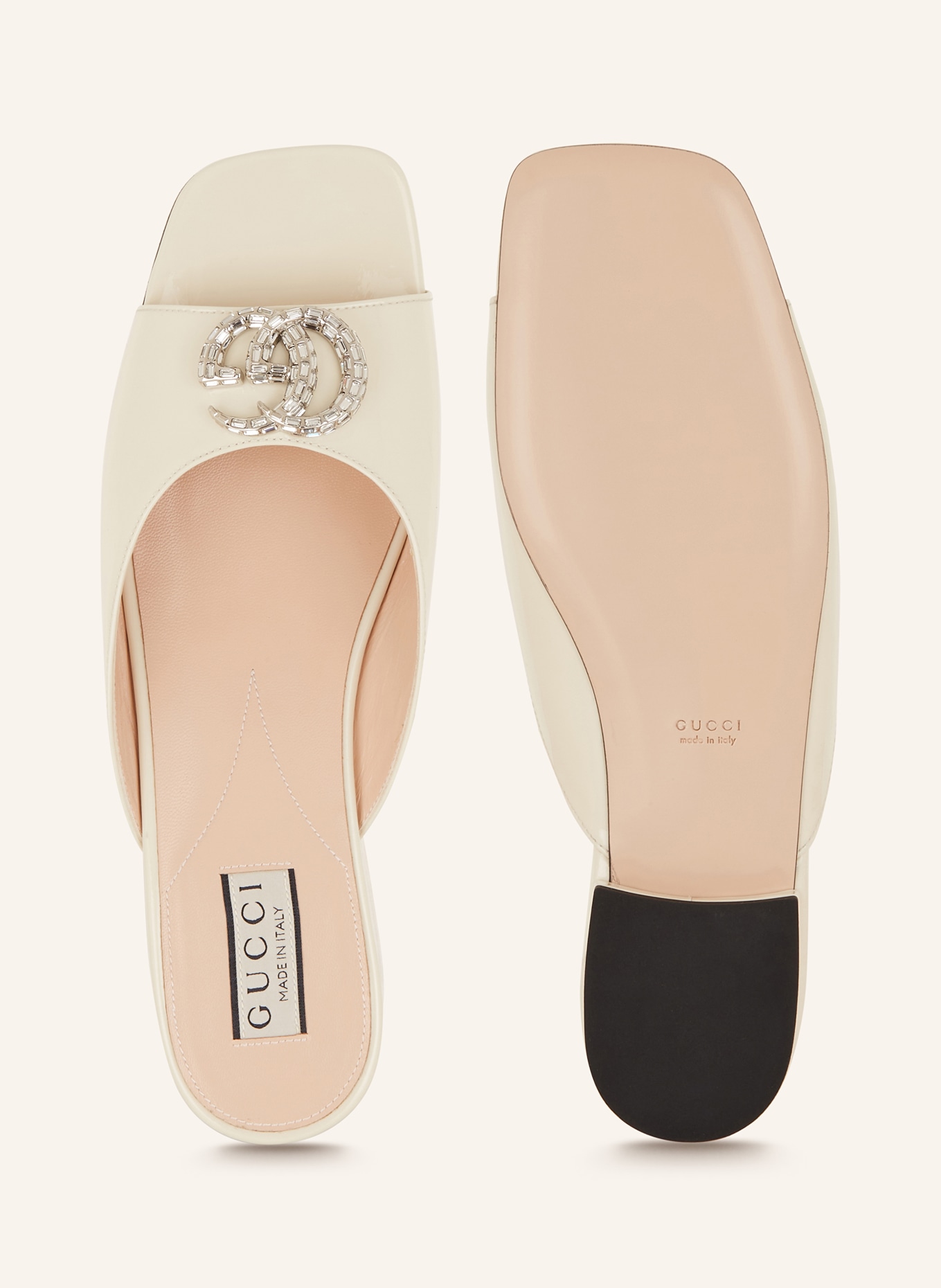 GUCCI Sandals with decorative gems, Color: 9522 IVOIRE (Image 5)