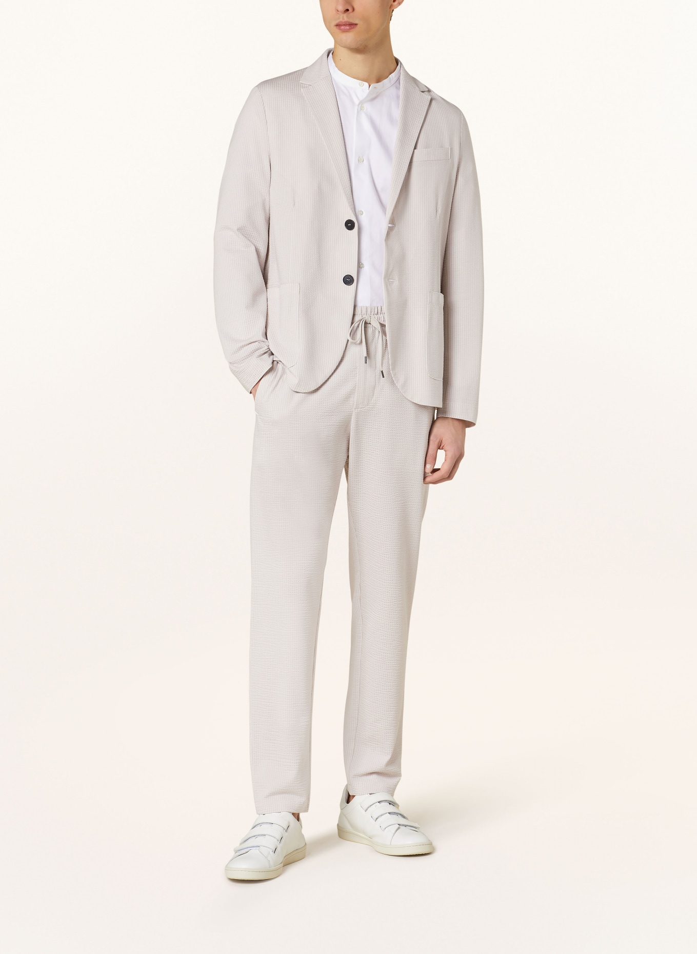 HARRIS WHARF LONDON Spodnie garniturowe extra slim fit, Kolor: BEŻOWY/ KREMOWY (Obrazek 2)