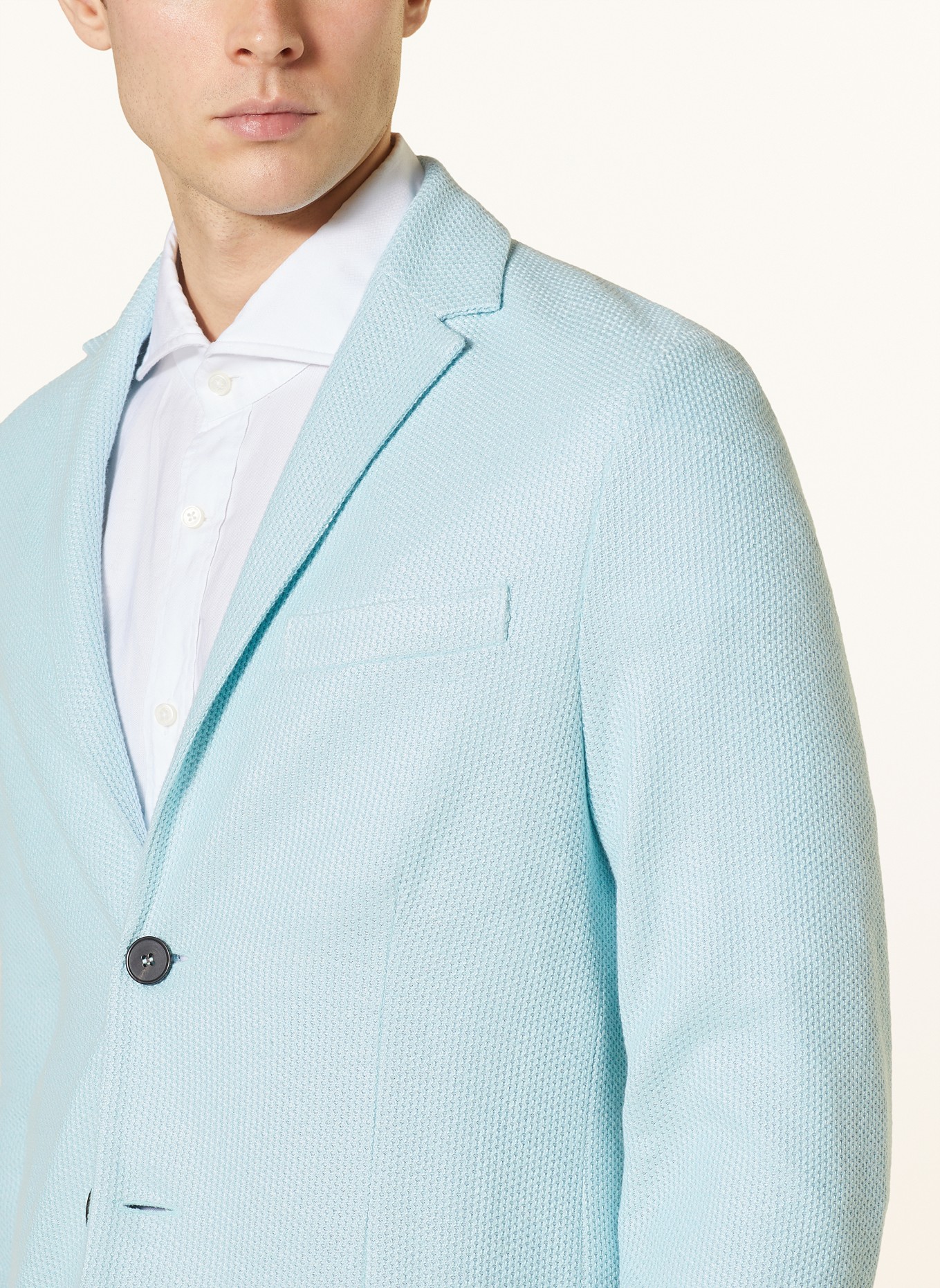 HARRIS WHARF LONDON Linen jacket extra slim fit, Color: LIGHT BLUE (Image 5)