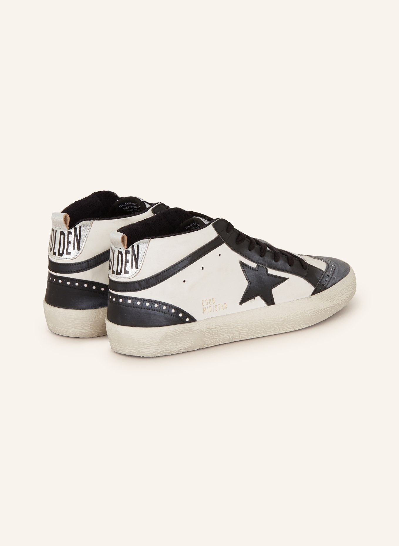 GOLDEN GOOSE High-top sneakers MID STAR, Color: BLACK/ WHITE (Image 2)