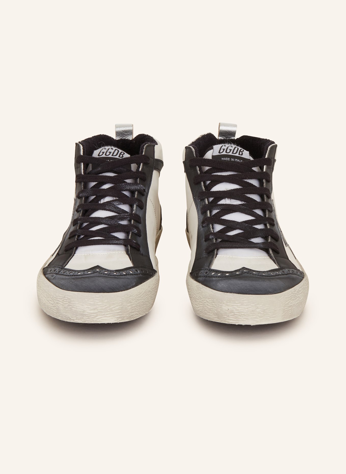 GOLDEN GOOSE High-top sneakers MID STAR, Color: BLACK/ WHITE (Image 3)