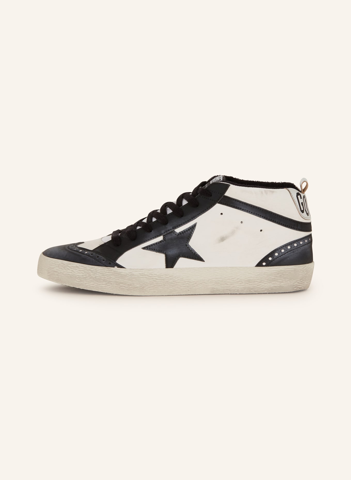 GOLDEN GOOSE High-top sneakers MID STAR, Color: BLACK/ WHITE (Image 4)