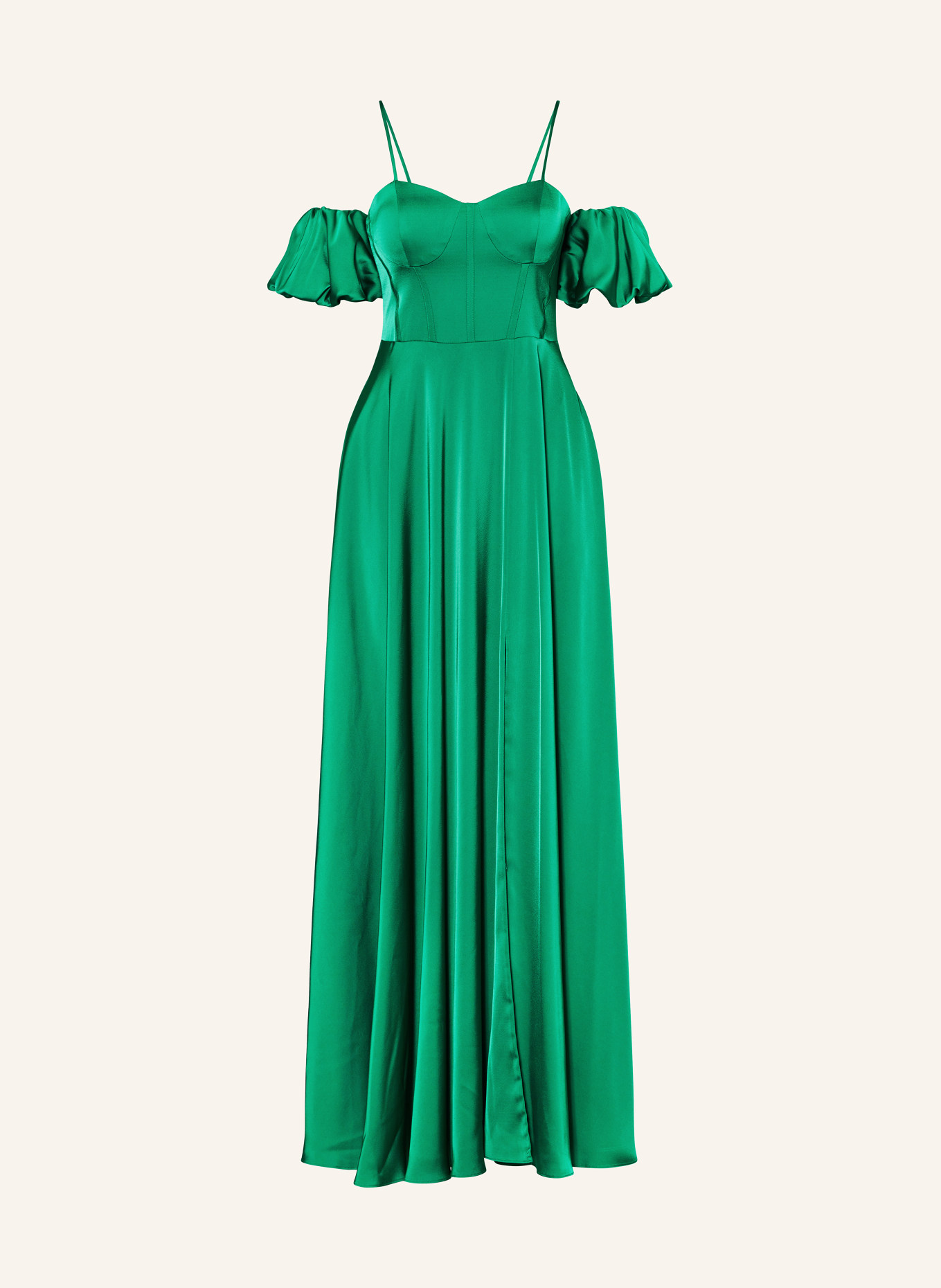 VM Vera Mont Abendkleid aus Satin, Farbe: GRÜN (Bild 1)
