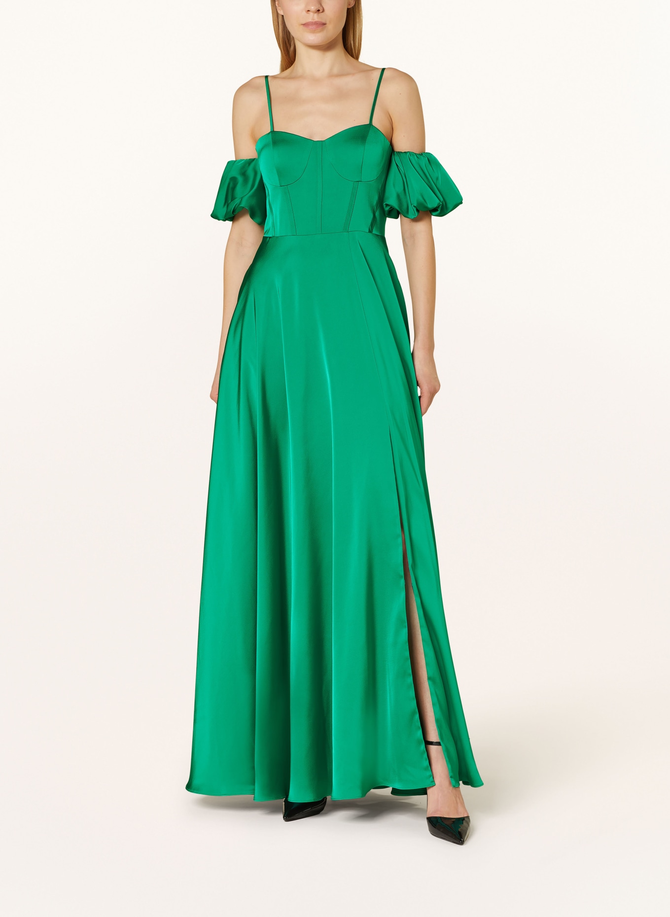 VM Vera Mont Evening dress in satin, Color: GREEN (Image 2)